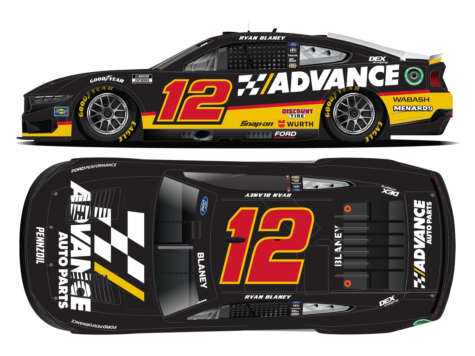 Lionel Racing - NASCAR Cup Series 2024 - Ryan Blaney - #12 Advance Auto Parts
