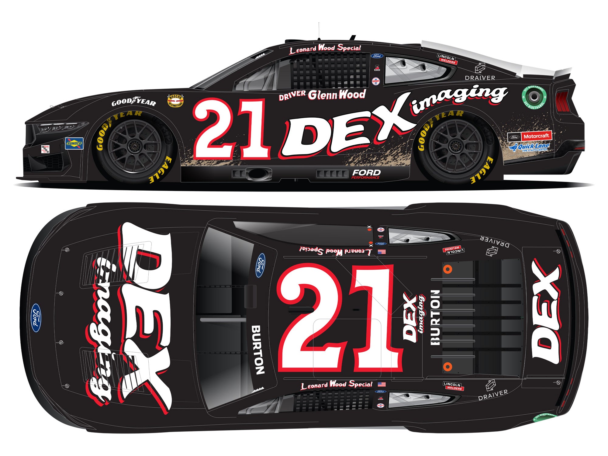 Lionel Racing - NASCAR Cup Series 2024 - Harrison Burton - #21 Dex Imaging Throwback
