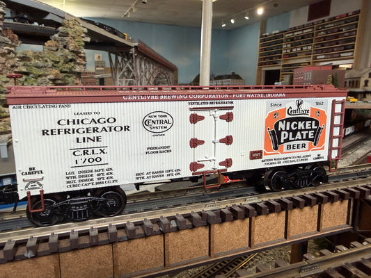 Ready Made Trains RMT-86199-152 - 36' Woodside Reefer Car "New York Central" (Nickel Plate Beer) - Custom Run for MrMuffin'sTrains