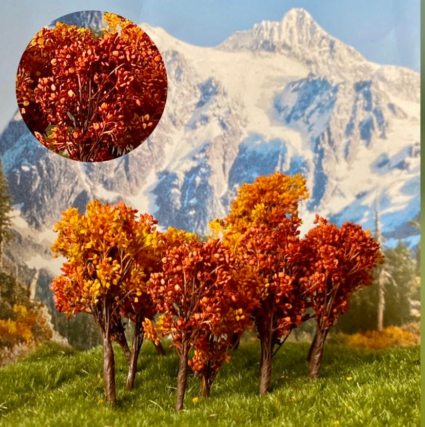 Grand Central Scenery T20 - 2"-3" Small Fall Oak Trees (4-Pack)