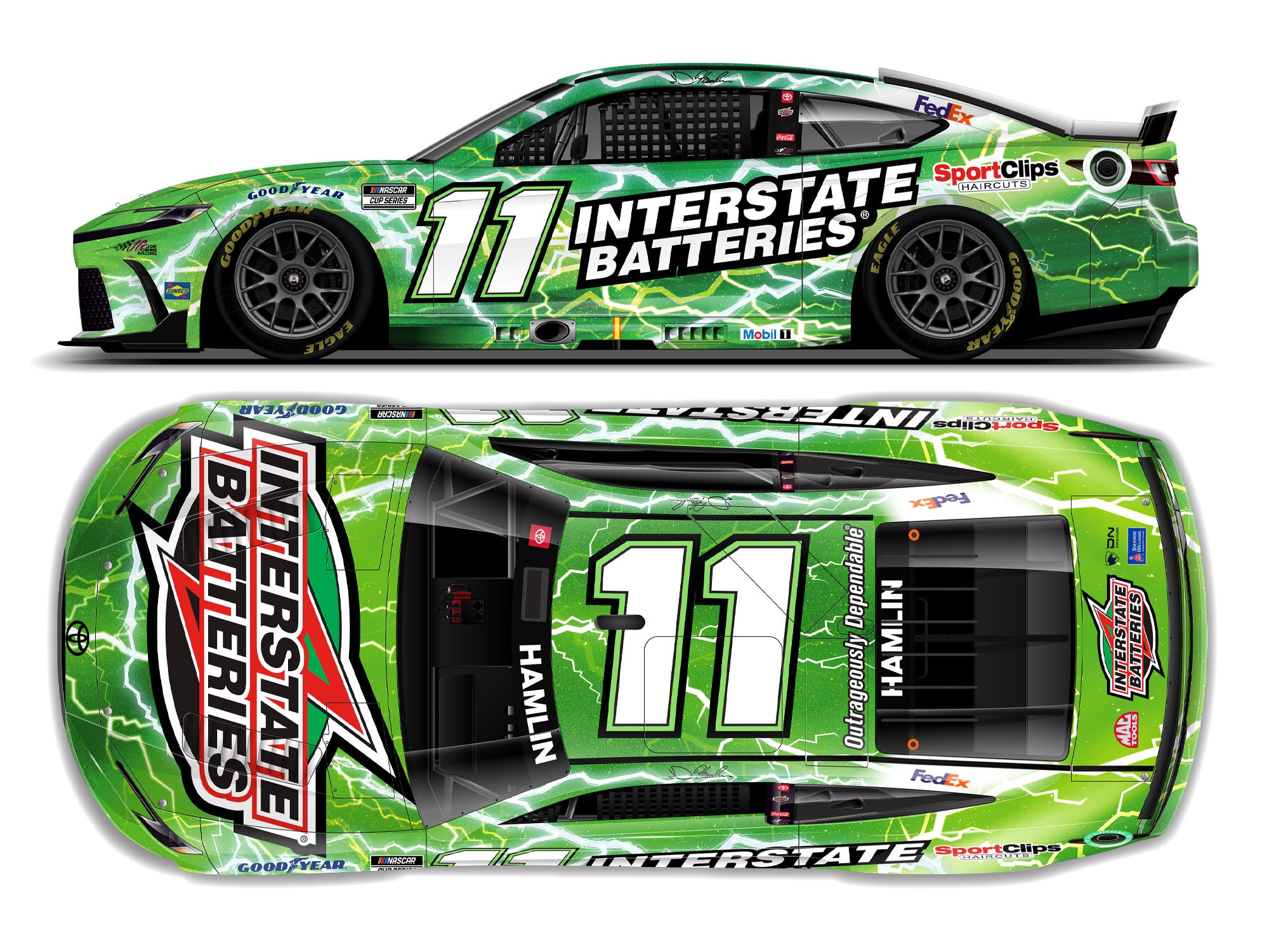 Lionel Racing - NASCAR Cup Series 2024 - Denny Hamlin - #11 Interstate Batteries