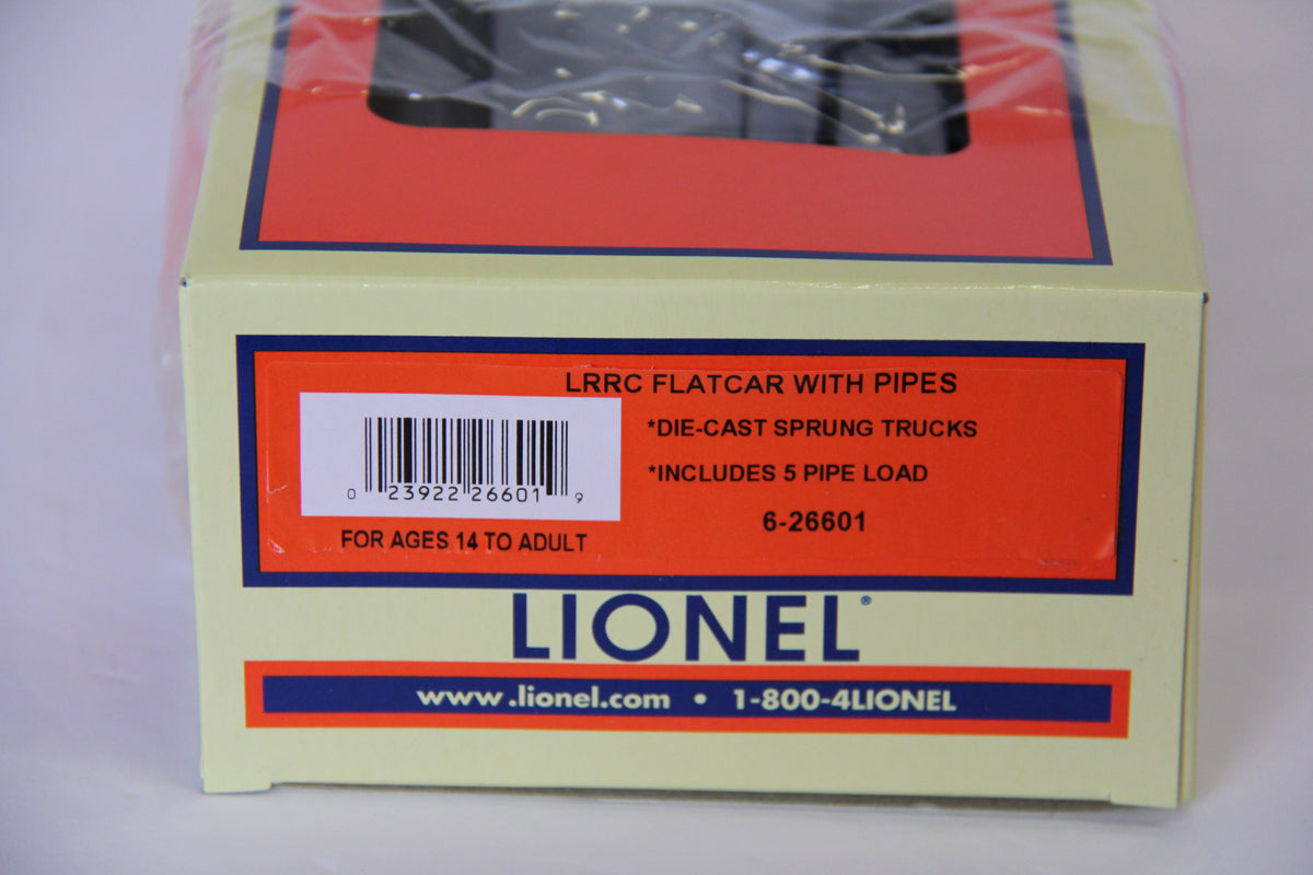 Lionel 6-26601 LRRC Flatcar with Pipes-Second hand-M7797