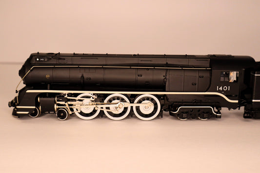 Broadway Limited Imports HO 7870 - Class I-5 - 4-6-4 Brass Hybrid Steam Locomotive "New Haven" #1401 w/DCC&Sound (black, silver, Original Block Lettering)