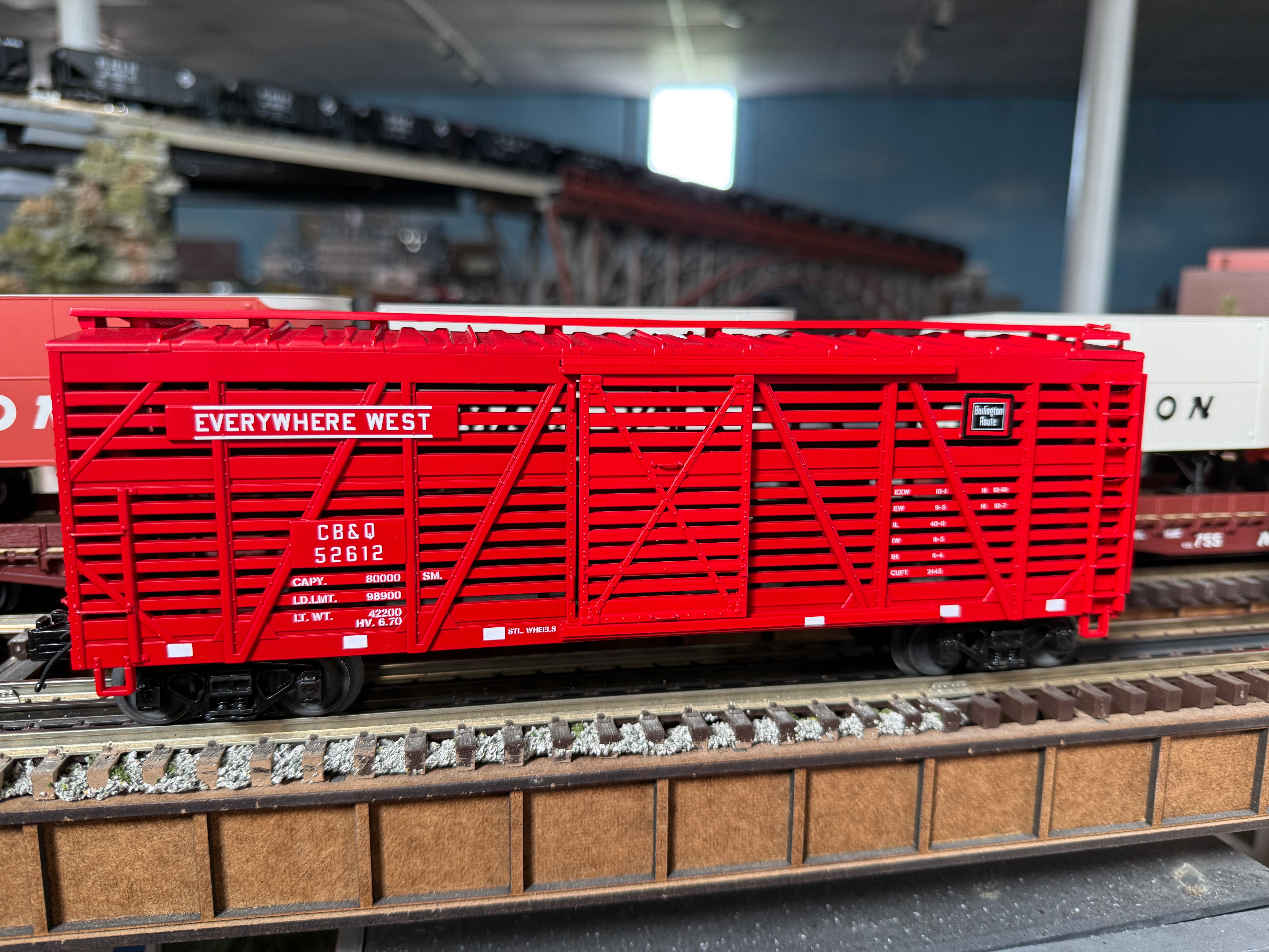 MTH 20-94740 - Steel Sided Stock Car "Burlington" #52612 - Custom Run for MrMuffin'sTrains