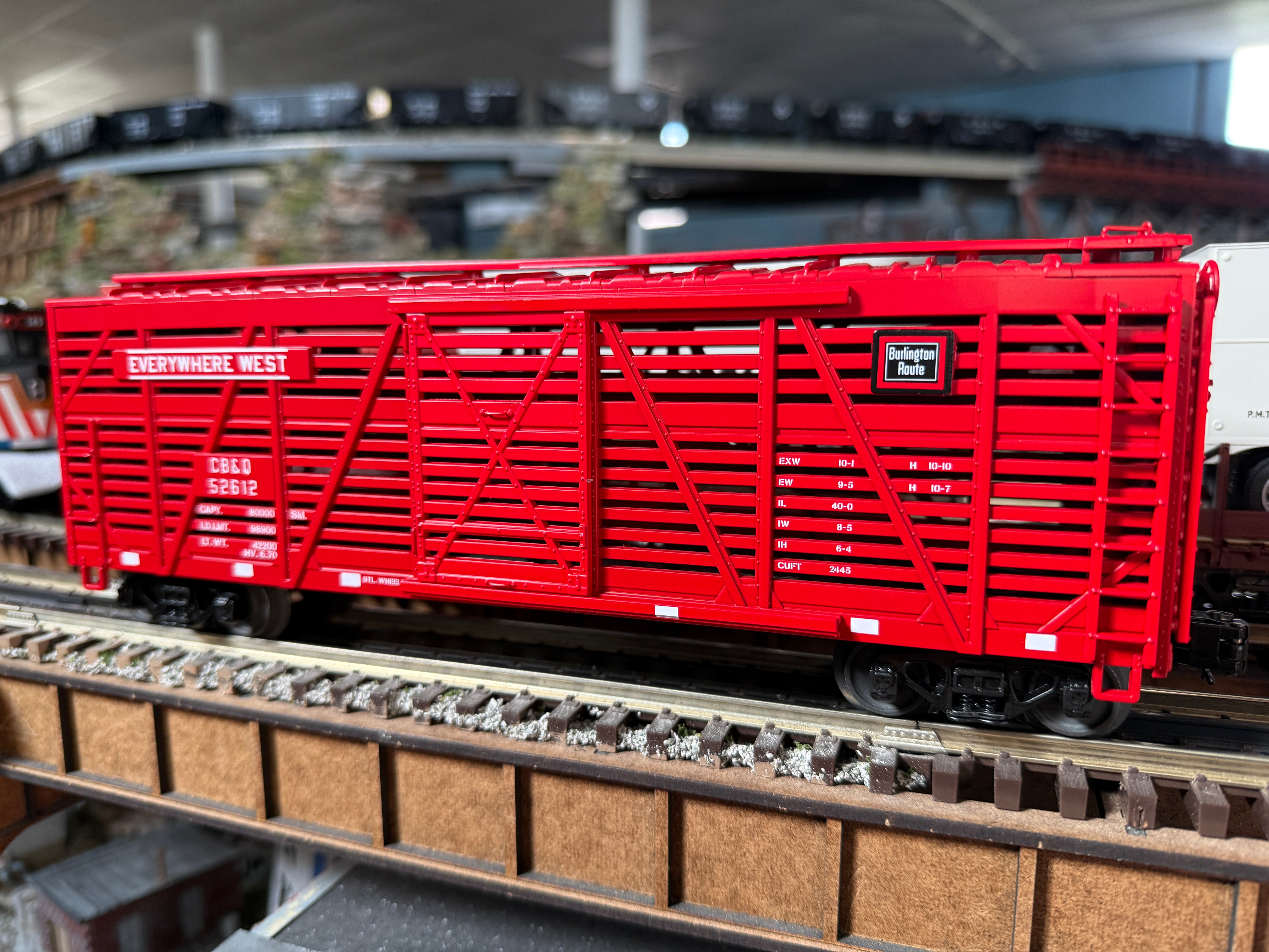 MTH 20-94740 - Steel Sided Stock Car "Burlington" #52612 - Custom Run for MrMuffin'sTrains