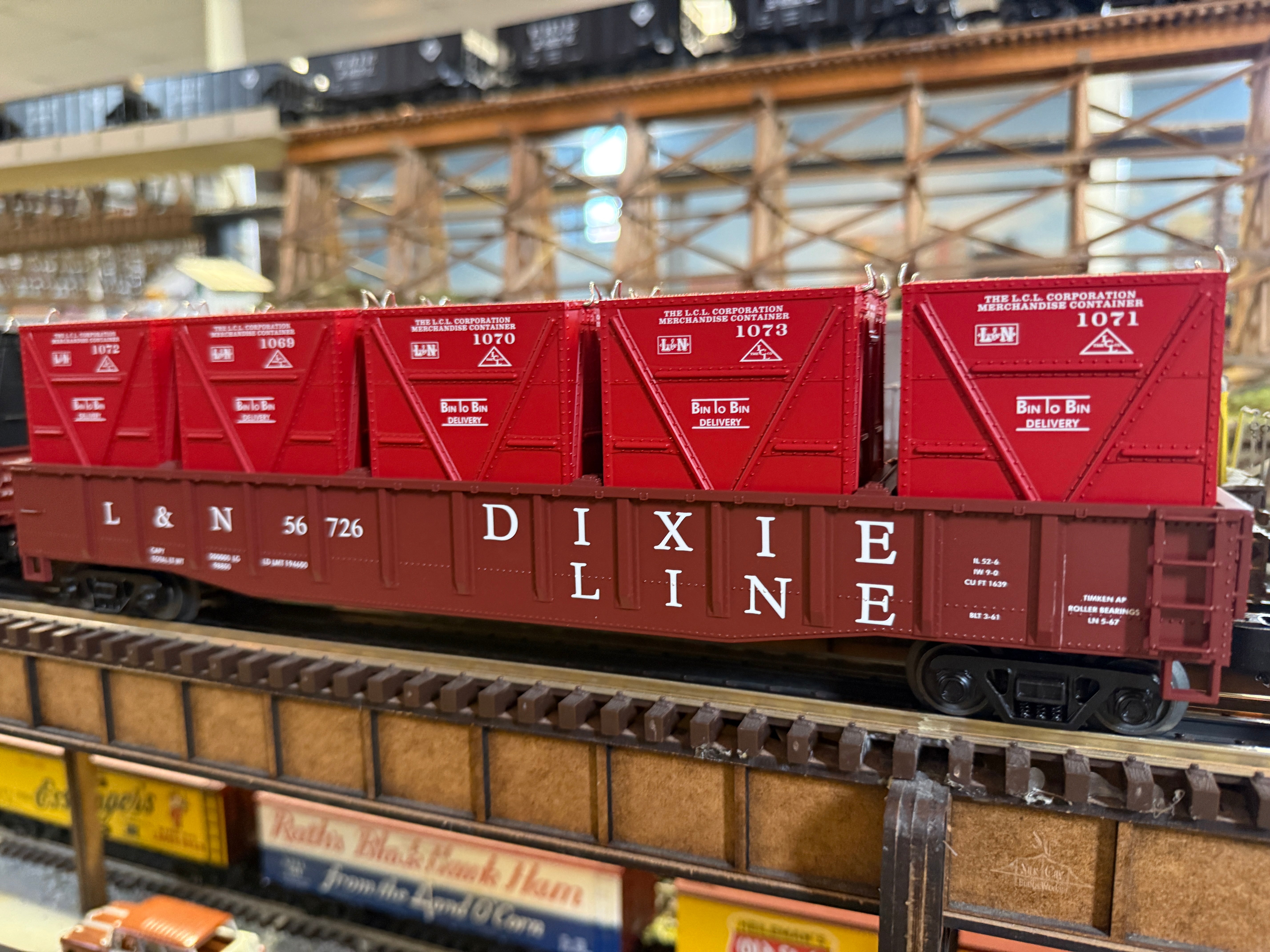 MTH 20-95686 - Gondola "Louisville & Nashville" #56722 w/ LCL Containers - Custom Run for MrMuffin'sTrains