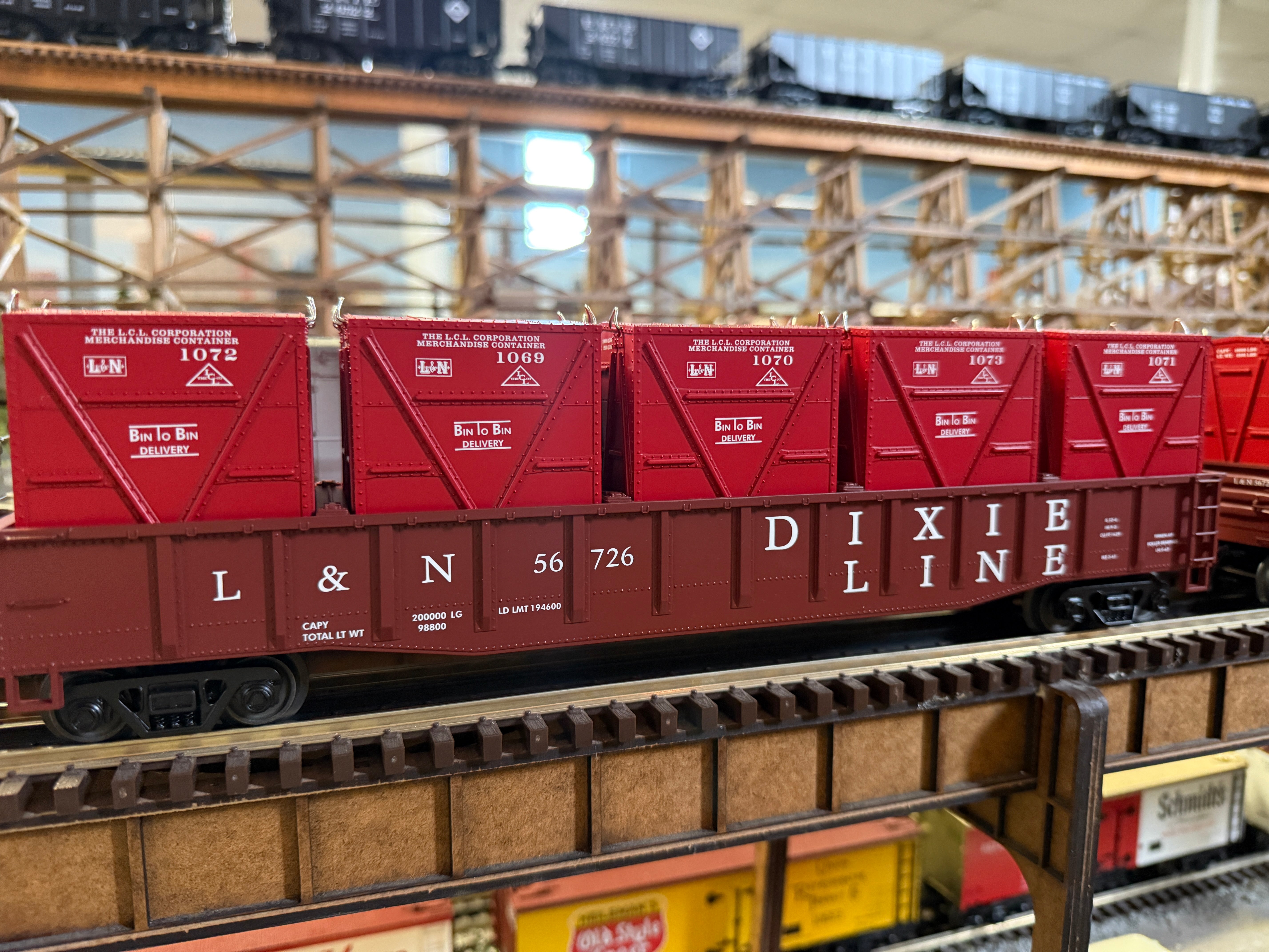 MTH 20-95686 - Gondola "Louisville & Nashville" #56722 w/ LCL Containers - Custom Run for MrMuffin'sTrains