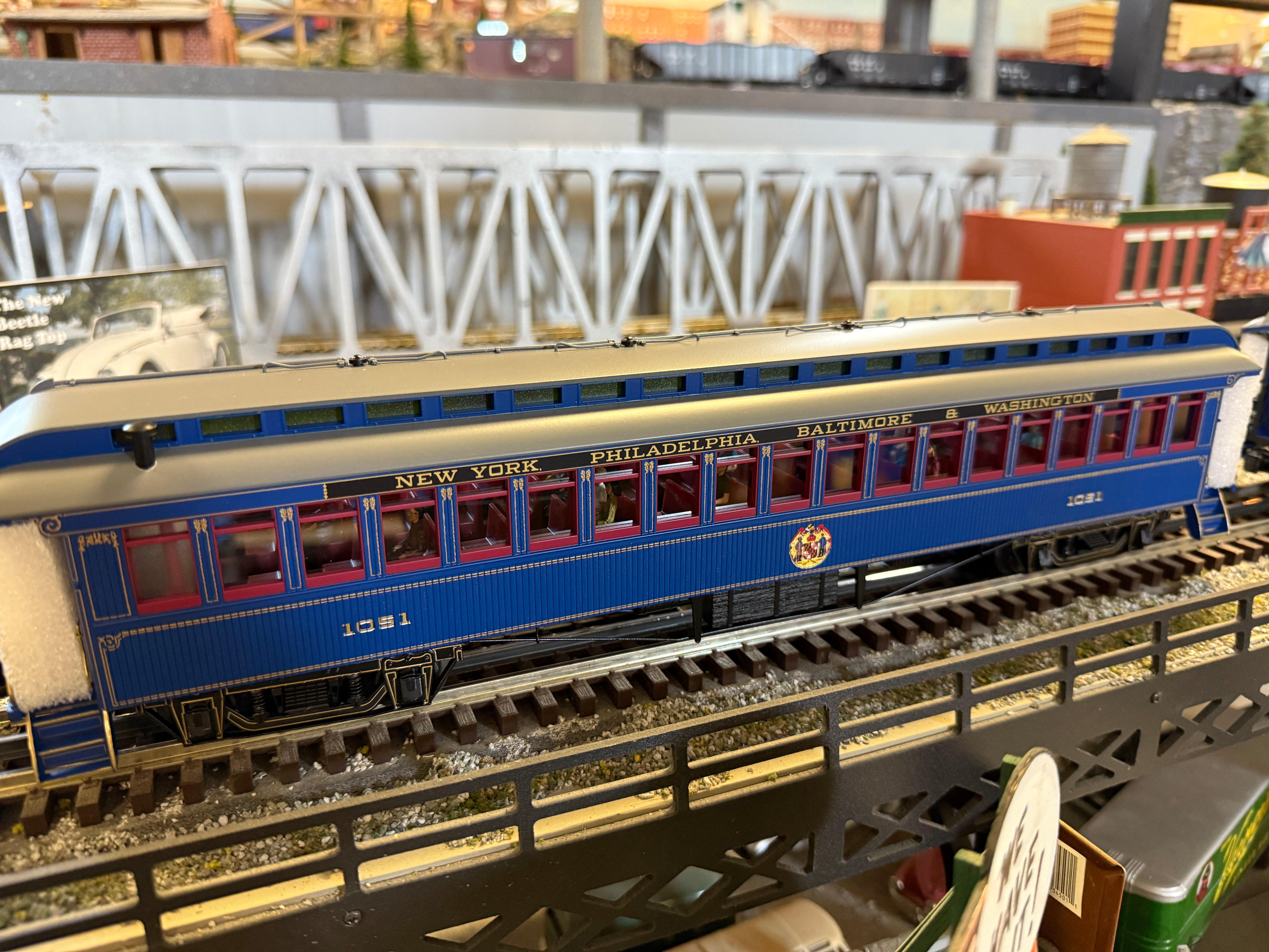 Lionel 2427560 - Royal Blue Wood Passenger Car "Baltimore & Ohio" (2-Car) Set B