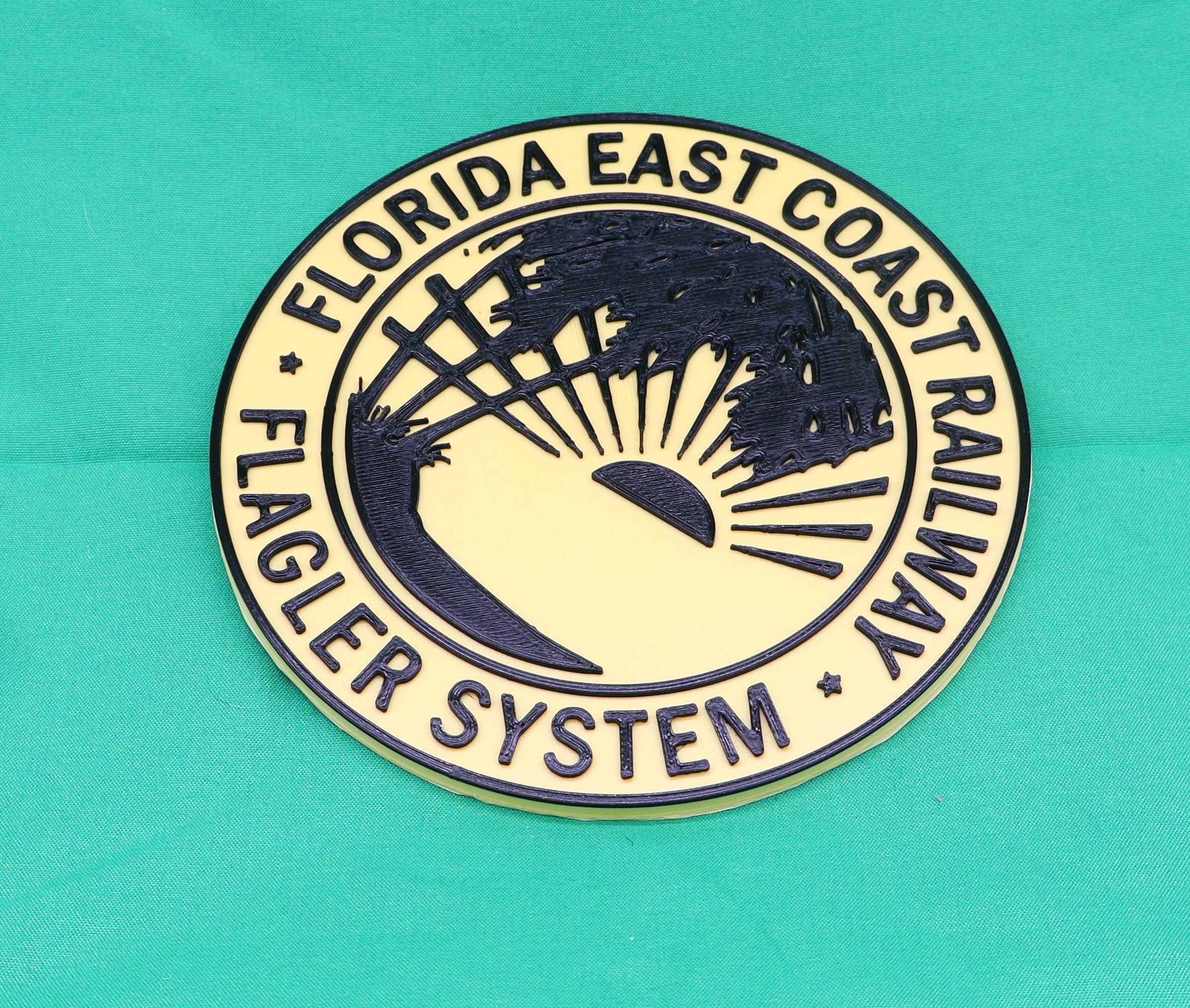 Trackside 3D #12 - 3D Printed Railroad Signs "Florida East Coast Railway" (Flagler System)