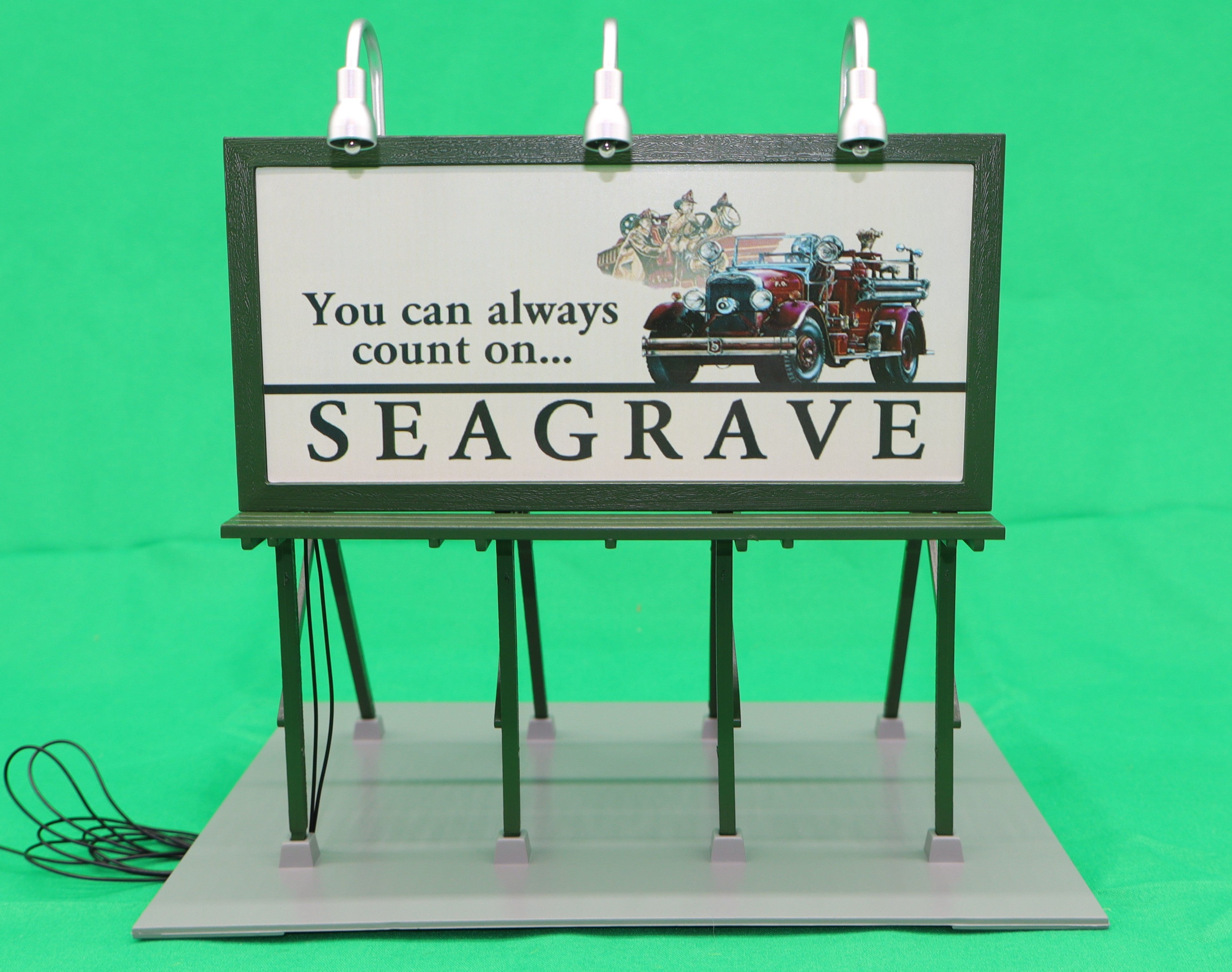 MTH 30-90710 - Lighted Billboard "Seagrave Fire Trucks" - Custom Run for MrMuffin'sTrains