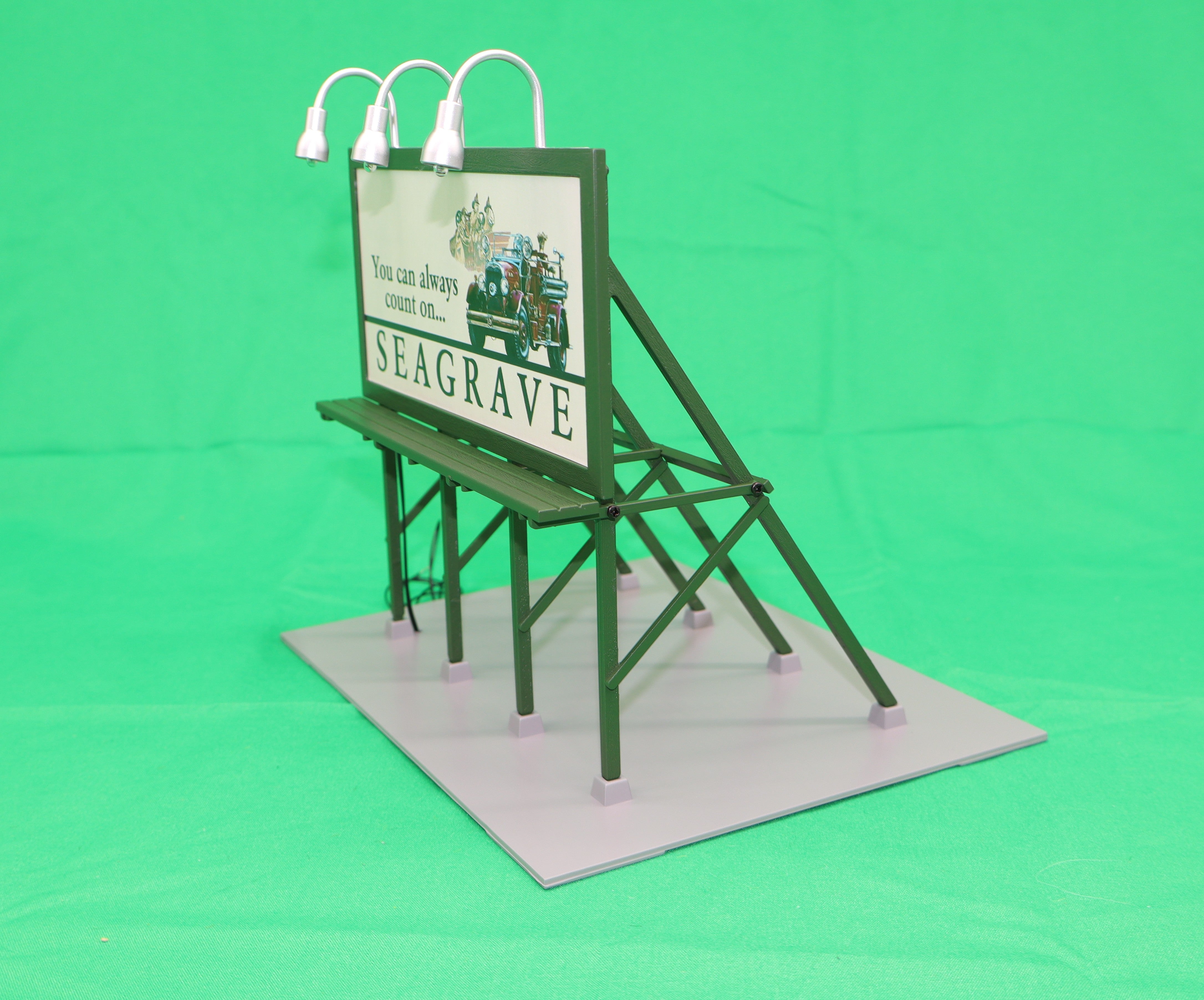 MTH 30-90710 - Lighted Billboard "Seagrave Fire Trucks" - Custom Run for MrMuffin'sTrains