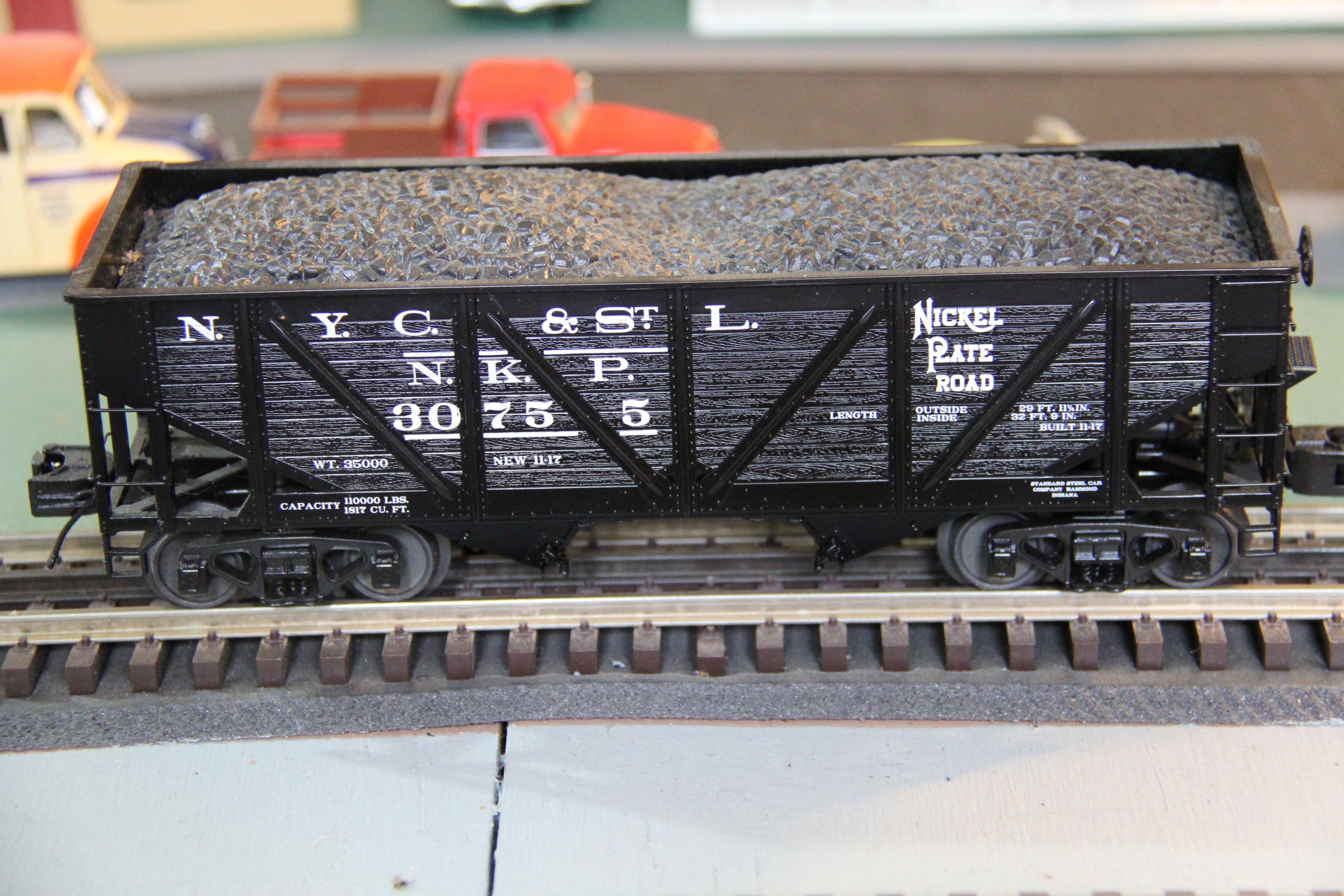 MTH 20-97342 Nickel Plate Road #30755 34' Composite Hopper Car w/ Coal Load-Second hand-M4271