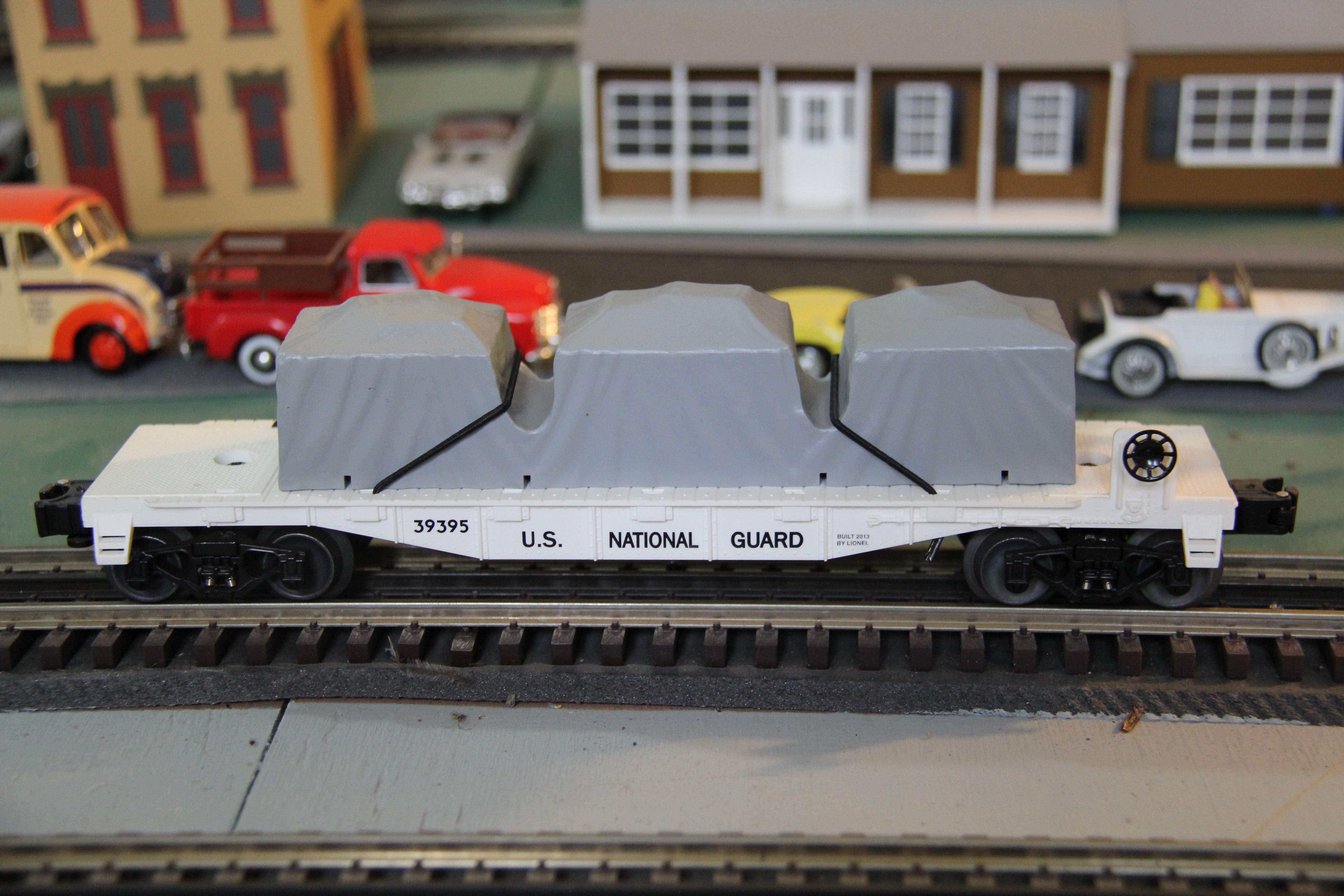 Lionel 6-39395 U.S.A National Guard Flatcar-Second hand-M4312