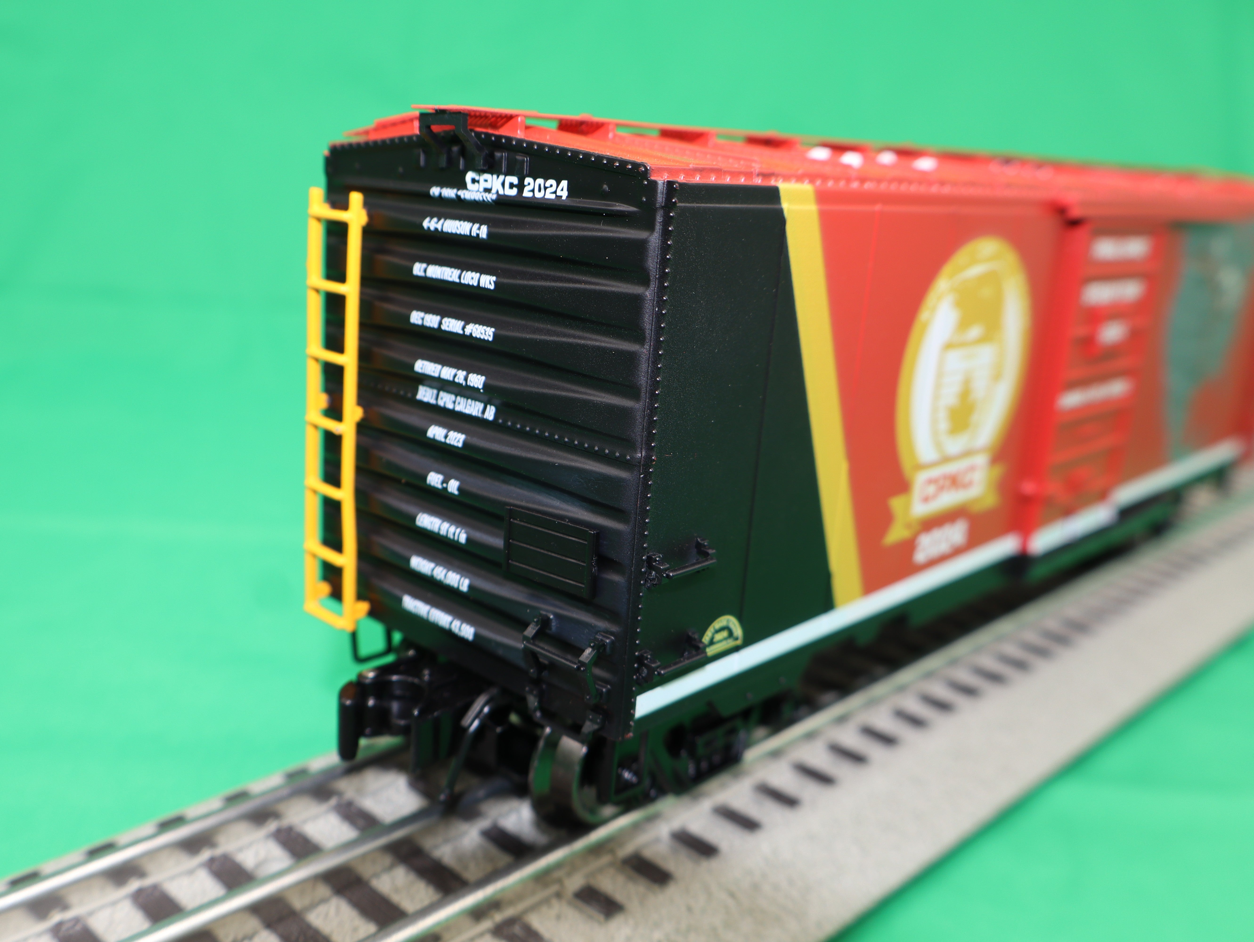 Ready Made Trains RMT-96455 - 40" PS-1 Boxcar "Canadian Pacific Kansas City" #2024 (Steam Tour)