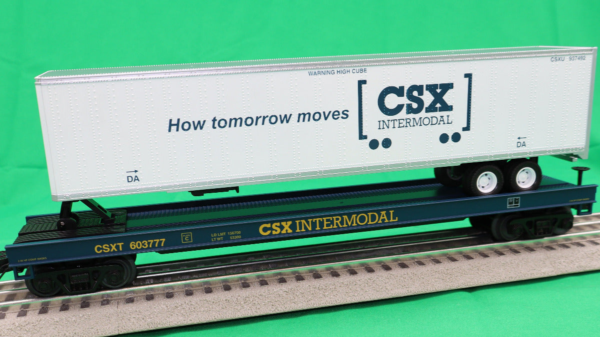 MTH 20-95703 - Flat Car "CSX" w/ 48' Trailer