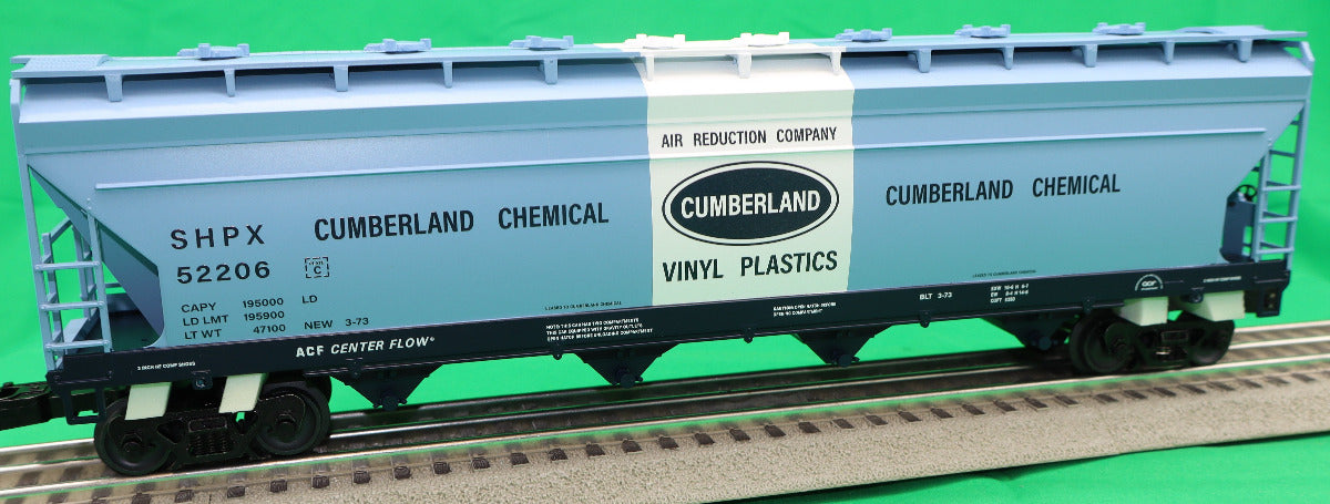 Lionel 2542181 - 4-Bay Centerflow Hopper Car "Cumberland Chemical" #52206 (ACF) - MrMuffin'sTrains