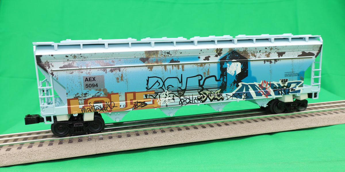 Lionel 2542140 - 4-Bay Centerflow Hopper Car "AEX" #5094 (Graffiti) - MrMuffin'sTrains