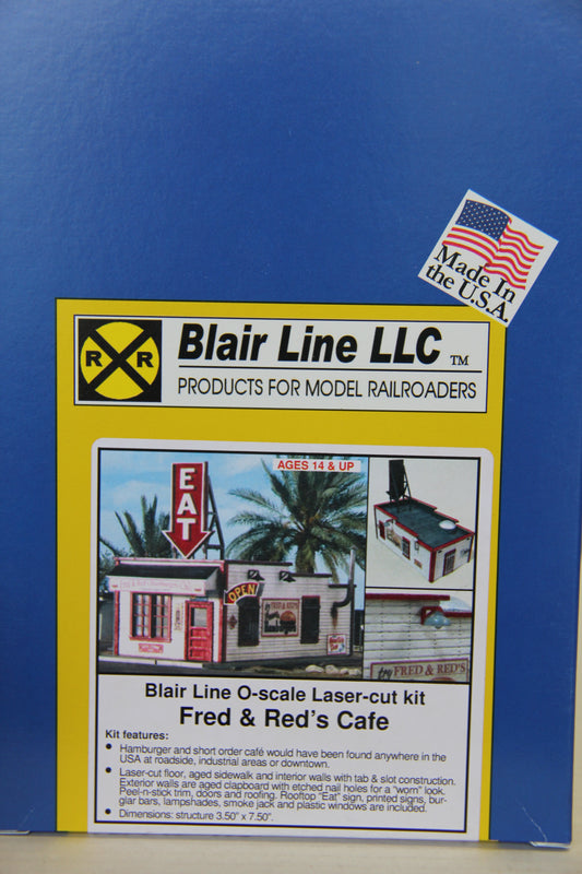 Blair Line LLC #290 Fred & Red's Cafe O Scale kit -Second hand-M4519