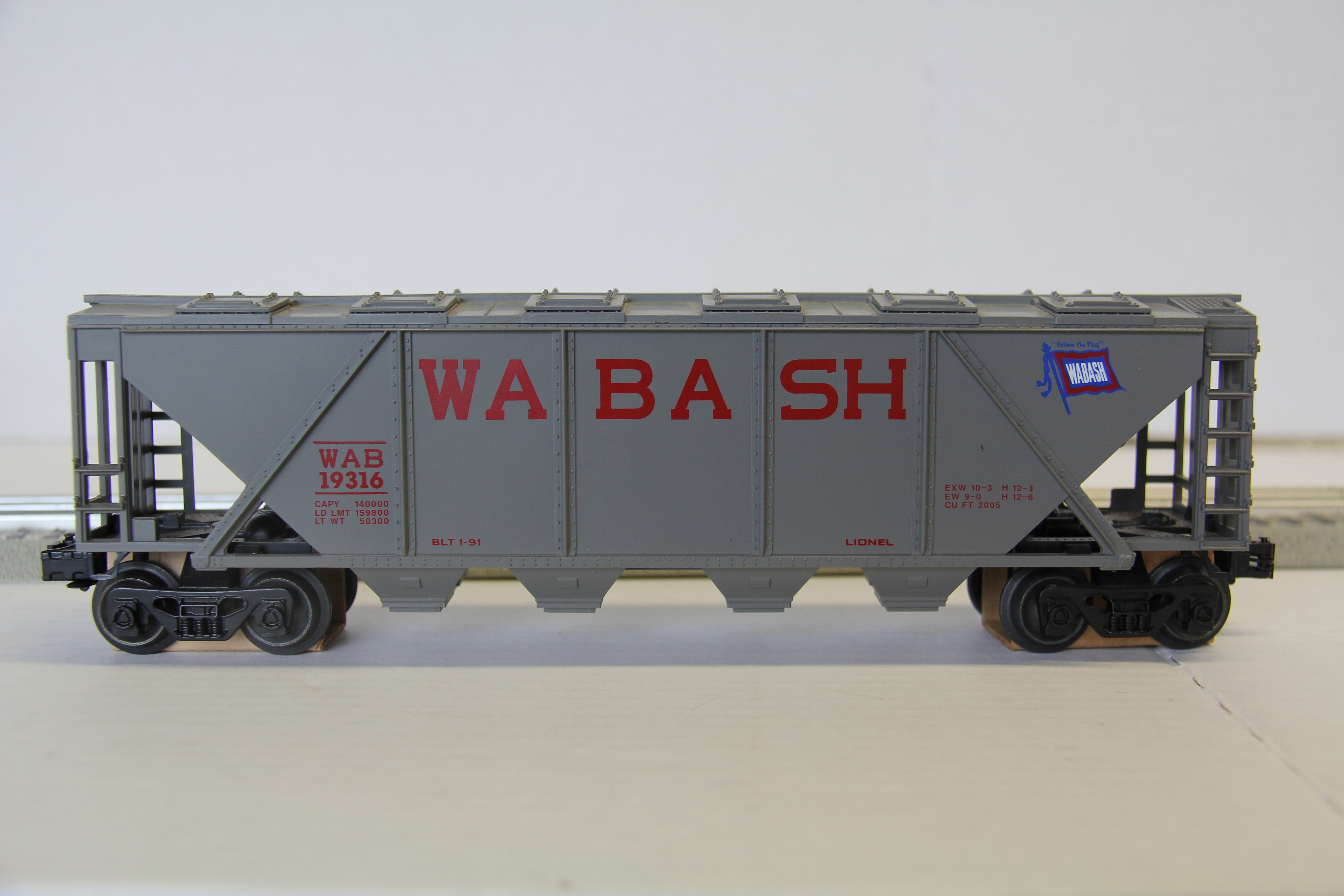 Lionel 6-19316 Wabash Covered Hopper-Second hand-M4523