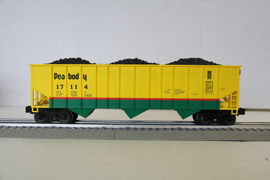 Lionel 6-17114 Peabody Three Bay Hopper w/ Simulated Coal Load-Second hand-M4524