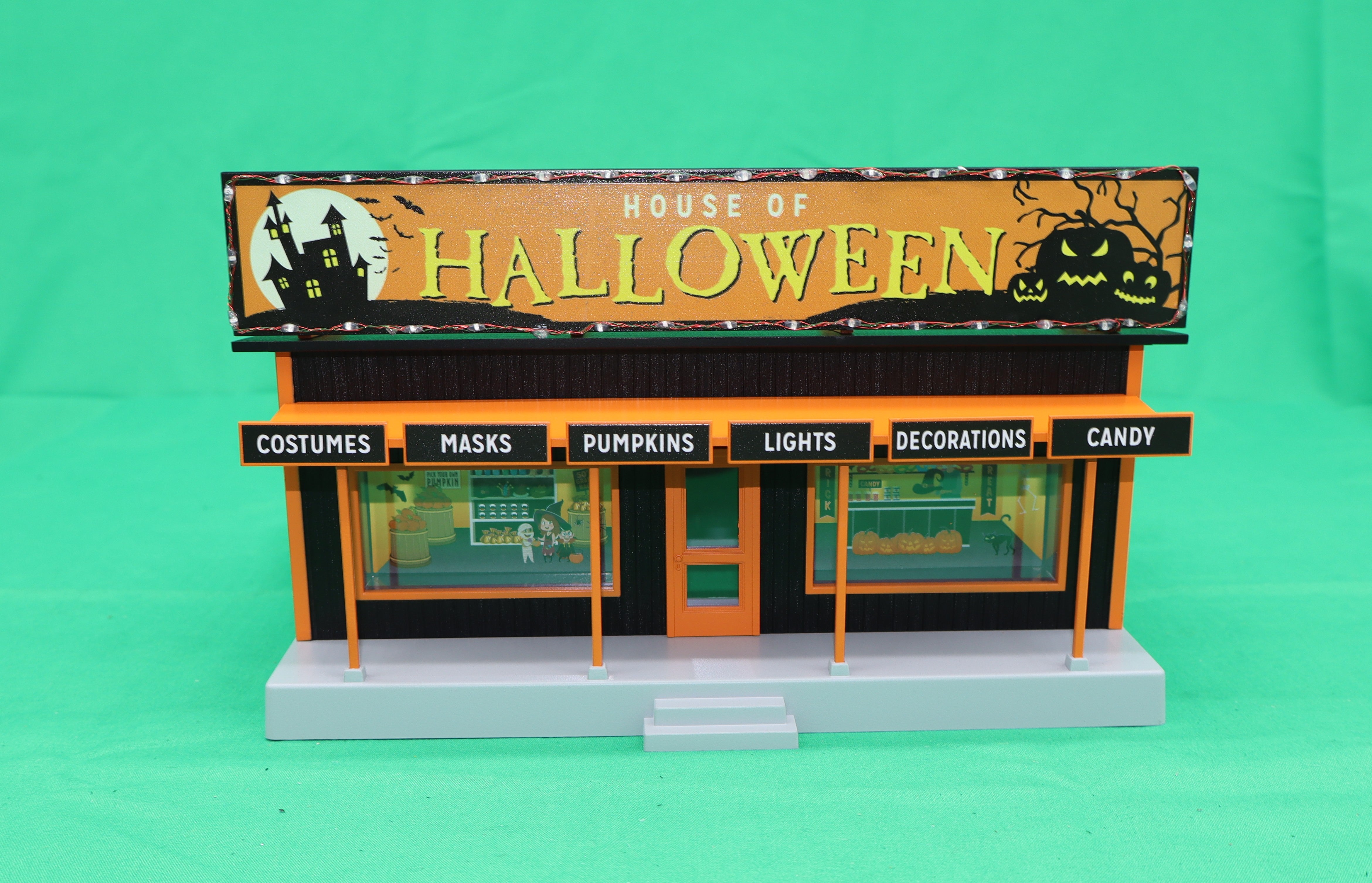 MTH 30-90728 - Road Side Stand "Halloween" w/ Operating Lights