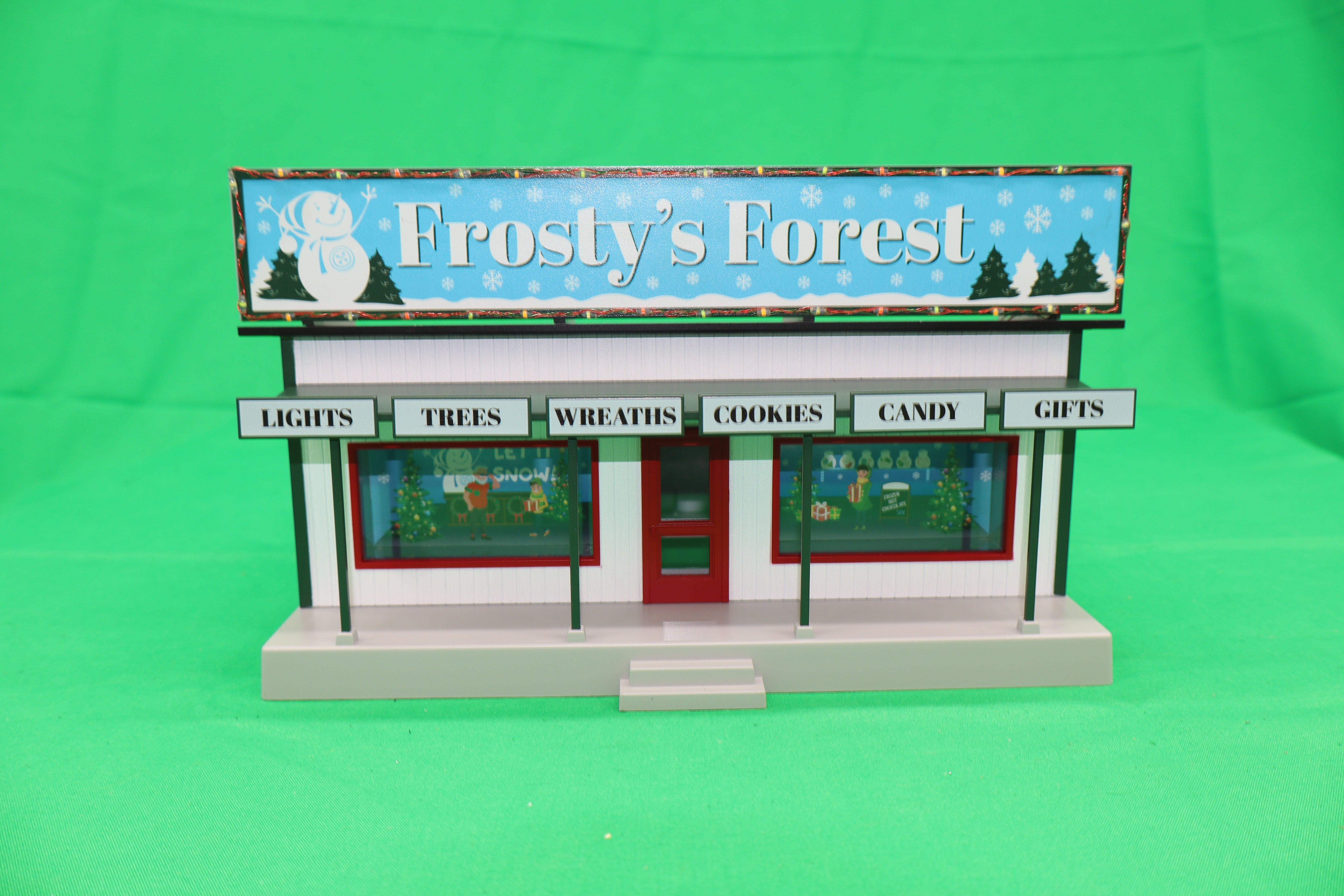 MTH 30-90737 - Road Side Stand "Frosty's Forest" w/ Operating Christmas Lights