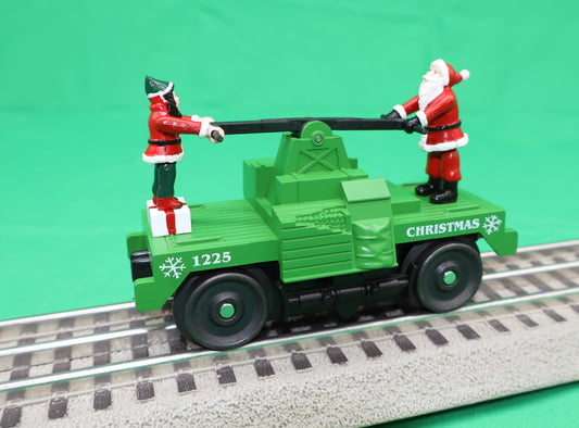 MTH 30-5256 - Operating Hand Car "Christmas" #1225 (Green)