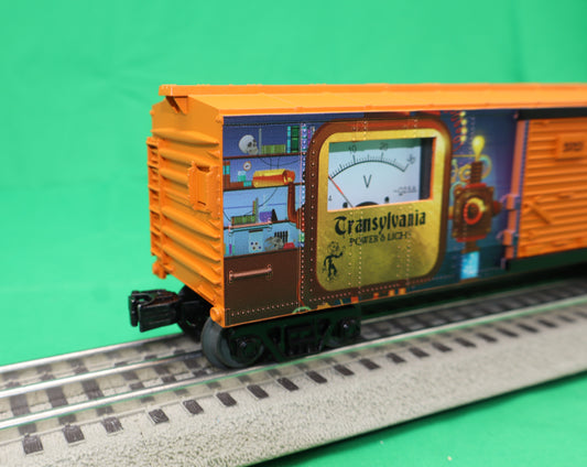 MTH 30-71229 - RailKing - Power & Light Box Car "Transylvania" #2025 w/ Power Meter