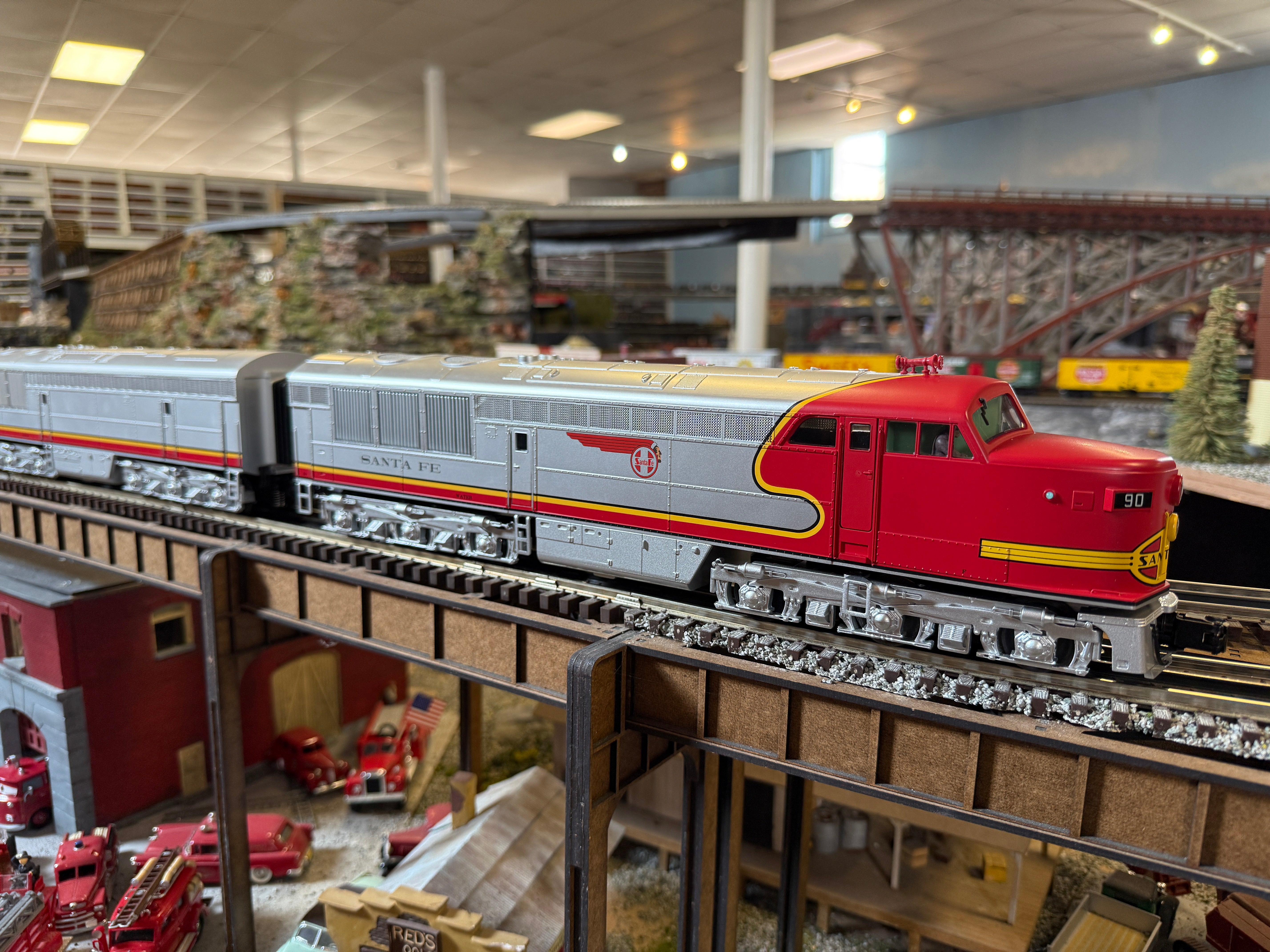 MTH 20-21854-1 - FM Erie Built AB Diesel Set "Santa Fe" #90/90B w/ PS3