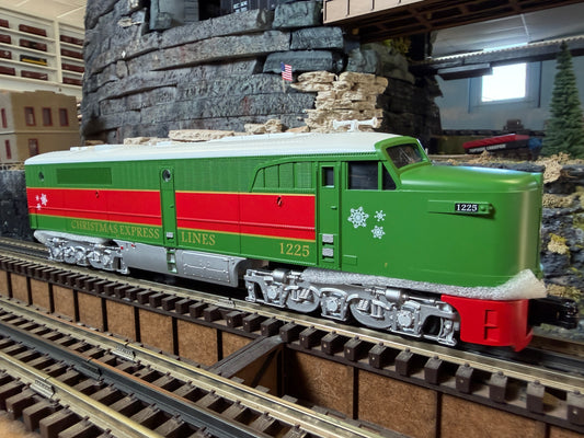 MTH 30-21314-1 - RailKing - Alco PA A-Unit Diesel "Christmas" #1225 w/ PS3