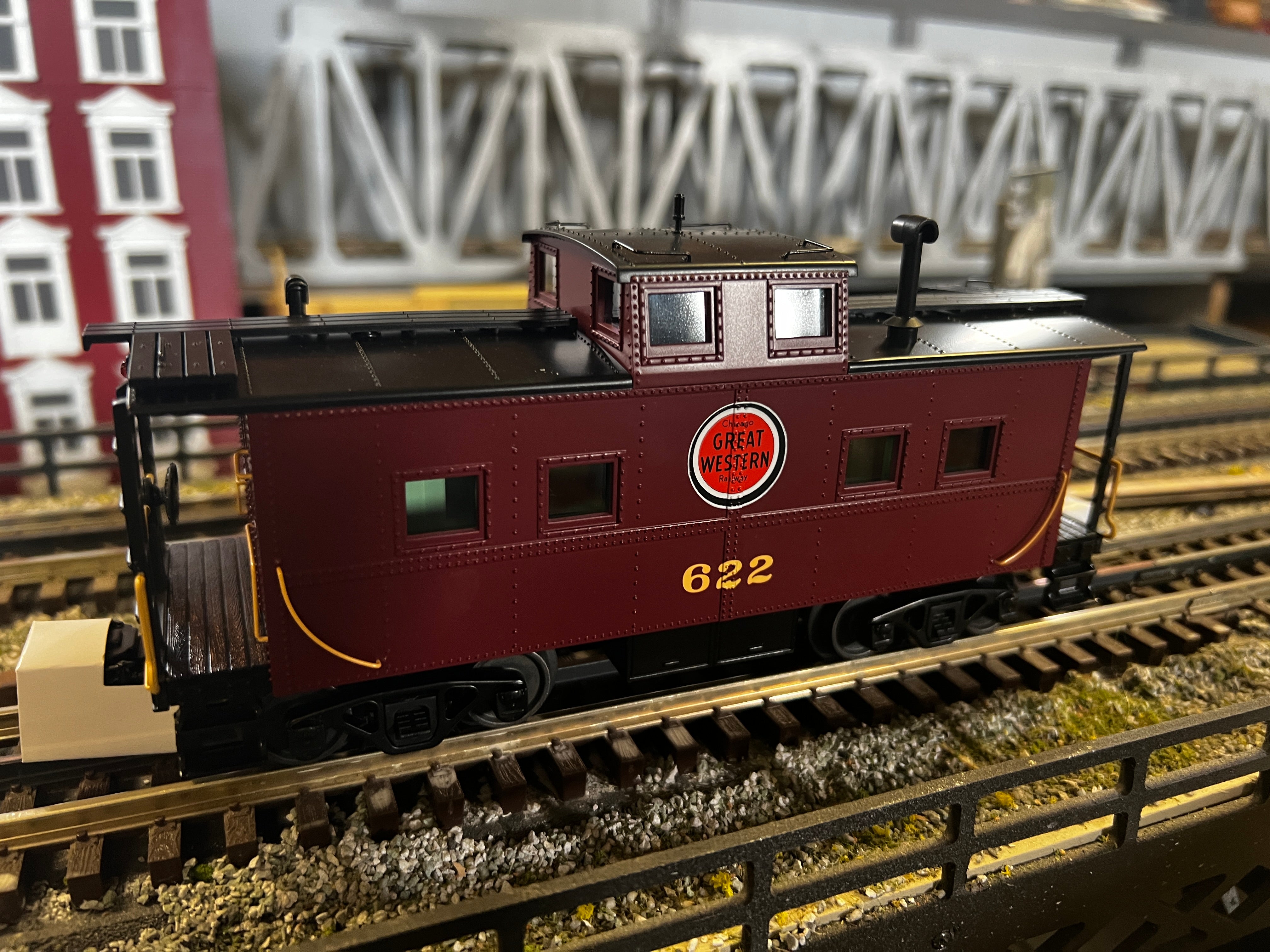 MTH 20-91726 - Steel Caboose (Center Cupola) "Chicago Great Western" #622 - Custom Run for Berwyn’s