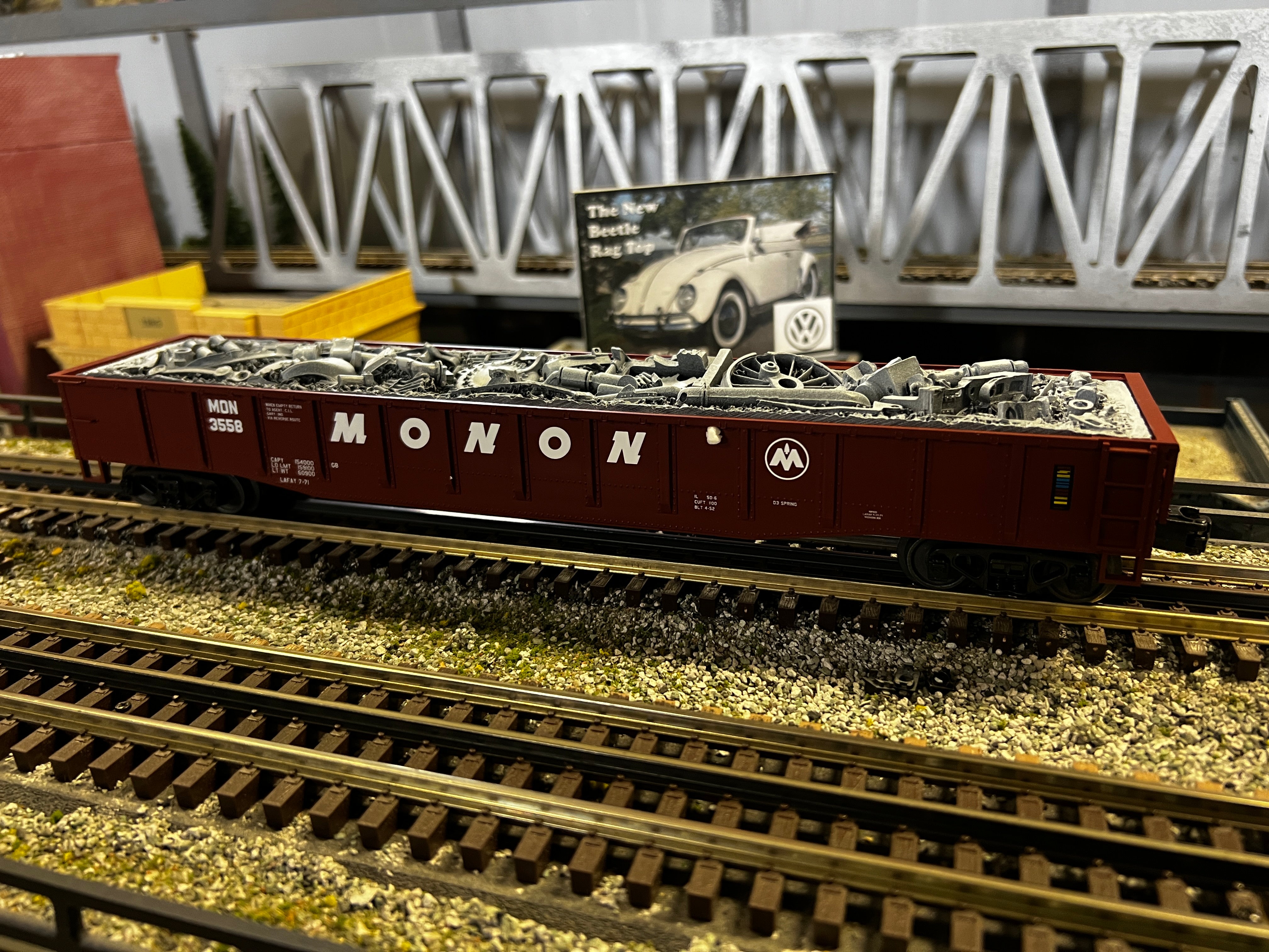 MTH 20-95602 - Gondola Car "Monon" w/ Junk Load #3558 - Custom Run for MrMuffin'sTrains