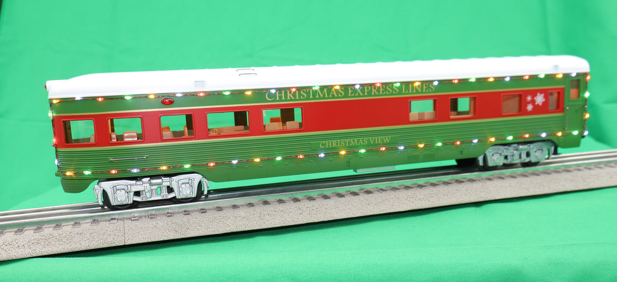 MTH 30-68286 - 60’ Streamlined Passenger Set "Christmas" w/LED Lights (4-Car)