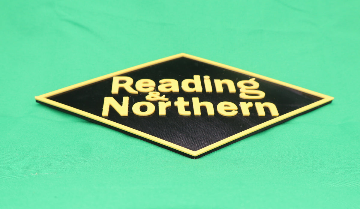 Trackside 3D #48 - 3D Printed Railroad Signs "Reading & Northern"