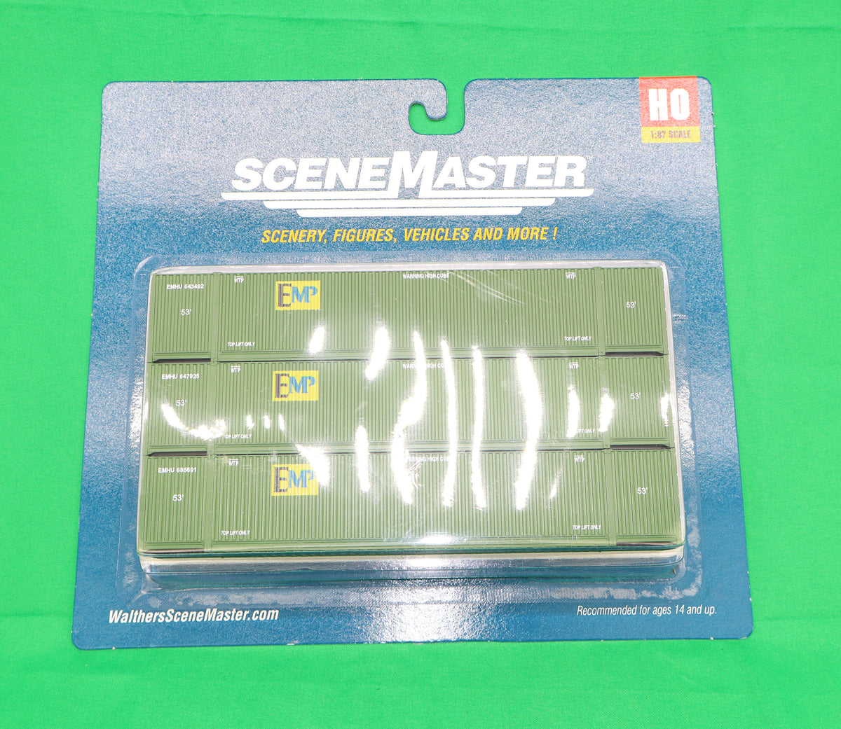 Walthers HO 949-18502 - SceneMaster - 53' Corrugated Container "EMP" (3 Pack)