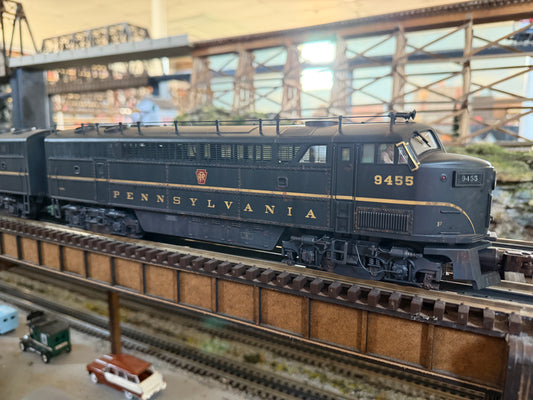 MTH 20-2637-1 - MTH Pennsylvania O Scale Premier C-Liner ABA Diesel Engine Set w. PS2 - Custom Weathered by Harry Hieke