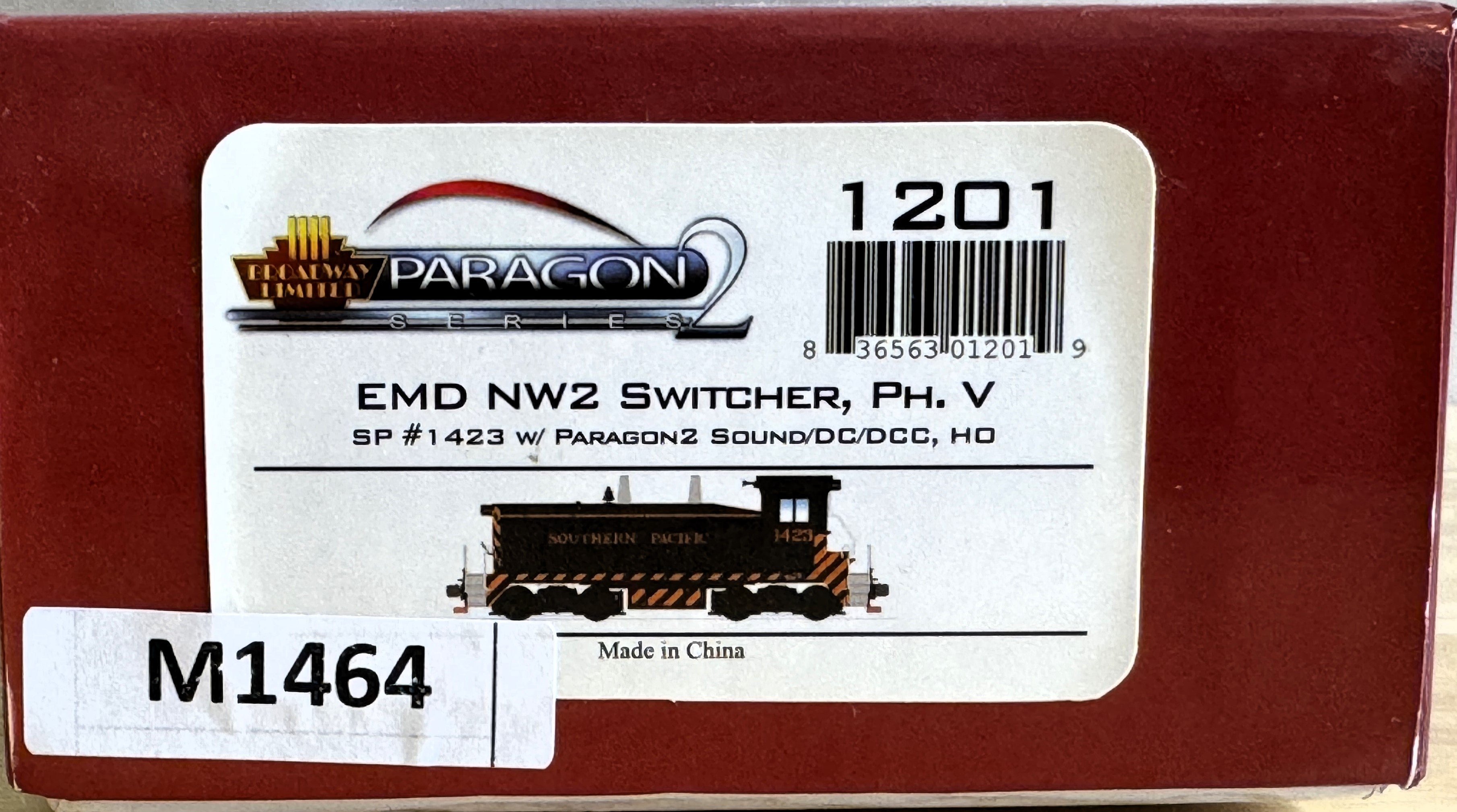 Broadway Limited 1201 HO EMD NW2 Switcher "Southern Pacific" #1423 w Paragon2 (DCC)-Second hand-M1464