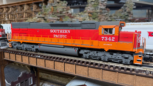 MTH 20-22186-1 - Premier - SD40T-2 Tunnel Motor Diesel Engine "Southern Pacific" #7342 w/ PS3 (Orange) - Custom Run for MrMuffin'sTrains