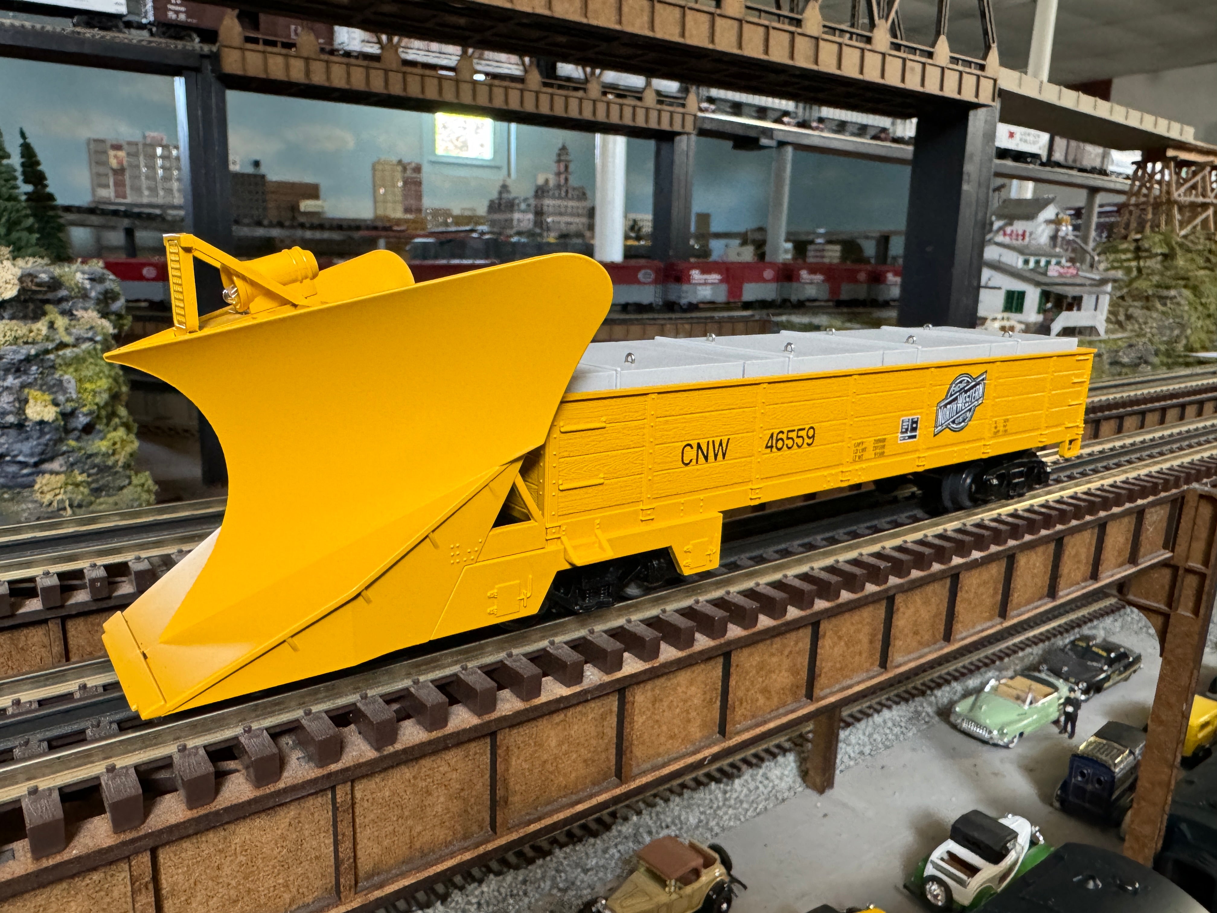 MTH 30-79684 - Heavy Duty Snowplow "Chicago North Western" #46554 - Custom Run for Berwyn’s