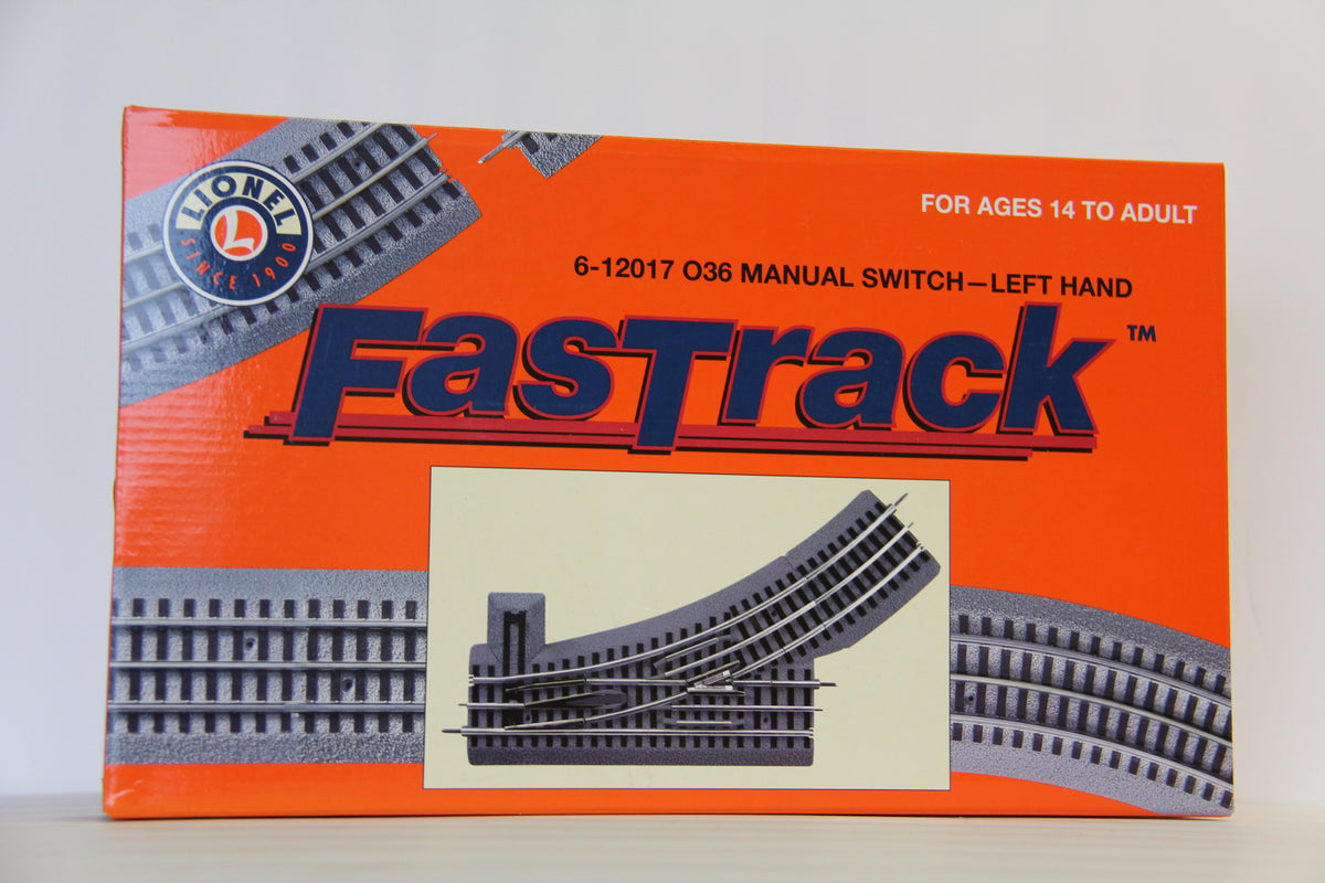 Lionel FasTrack 6-12017 -036 Manual Switch-Left Hand-Second hand-M7148-3 - MrMuffin'sTrains