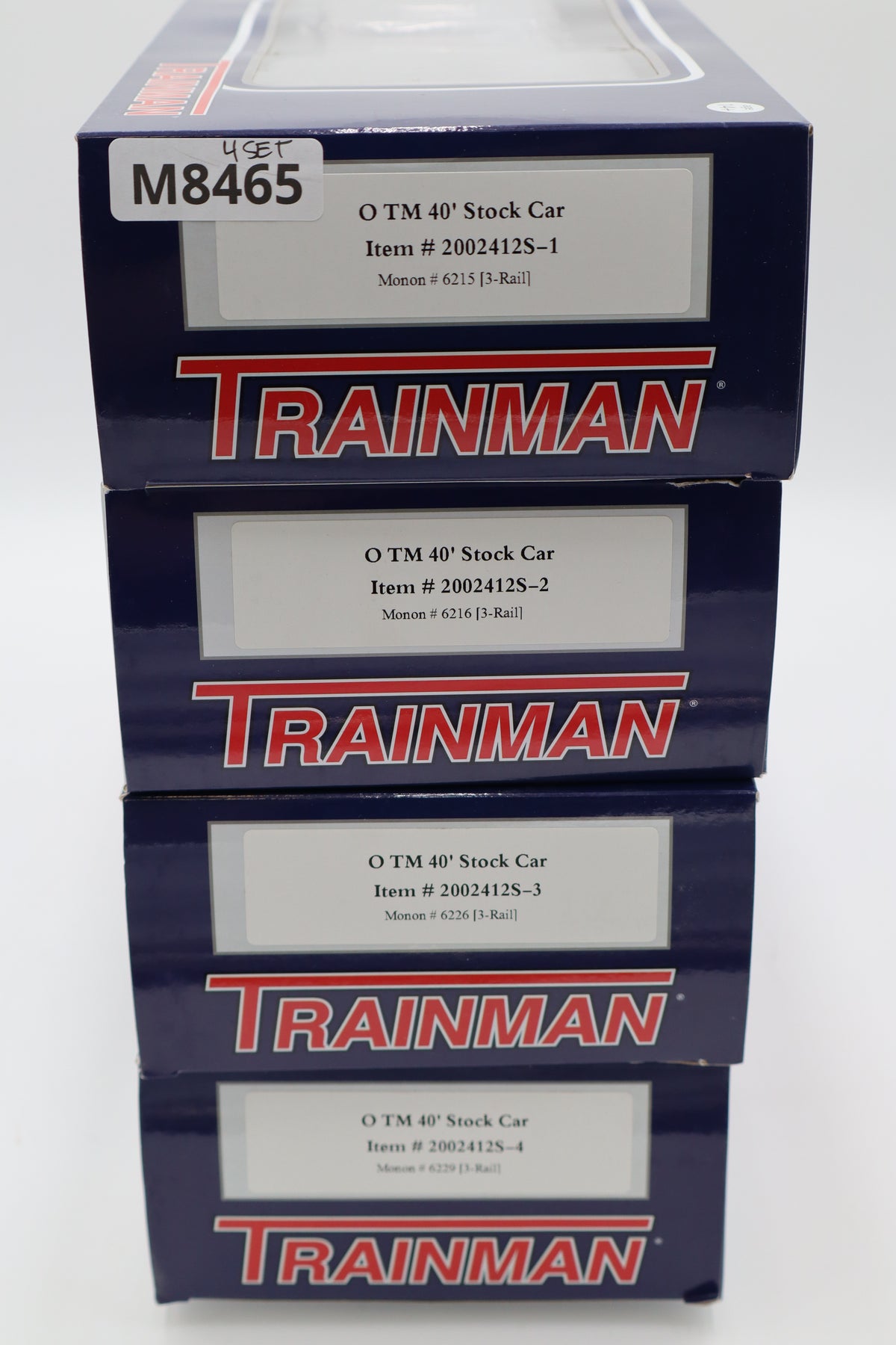 Atlas #2002412S-1, -2, -3, 4 Monon TM 40' Stock Car-4 Car Set-Second hand-M8465