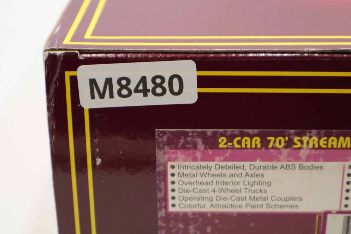 MTH 20-69101 Monon 2 Car Streamlined Baggage /Coach Passenger Set- Smooth-Second hand-M8480