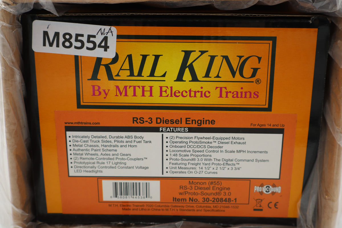 Rail King 30-20848-1 Monon #55 RS-3 Diesel Engine-Second hand-M8554