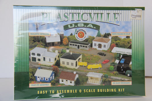 Bachmann Plasticville USA #45609 Police Station w/ Police Car-Second hand-M3920