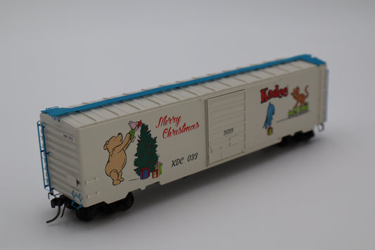 Kadee HO 6934 - 50' PS-1 2025 Christmas Box Car "Winnie-the-Pooh and Friends" #033 (Blue)