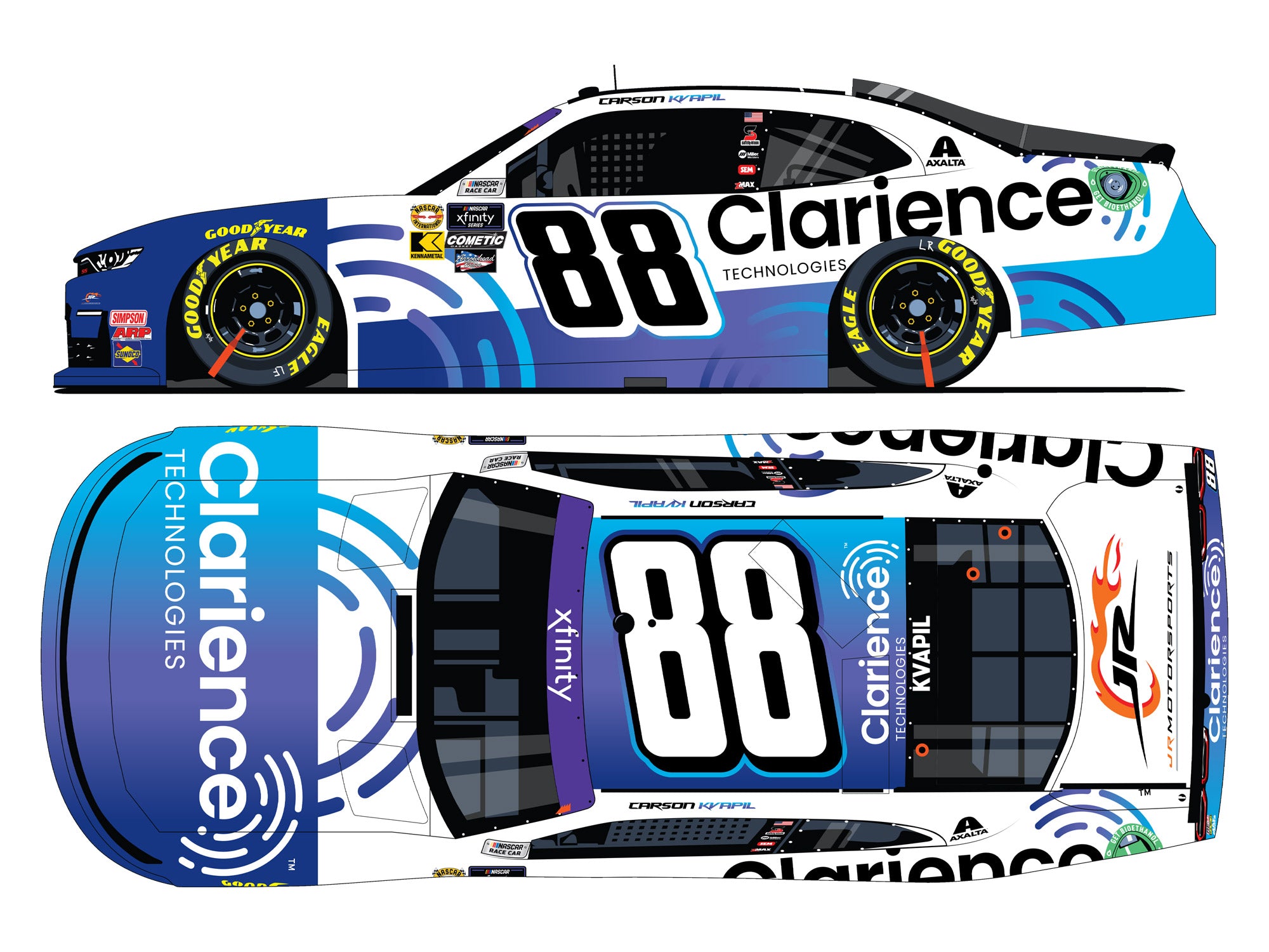 Lionel Racing - NASCAR Xfinity Series 2024 - Carson Kvapil - #88 Clarience Technologies