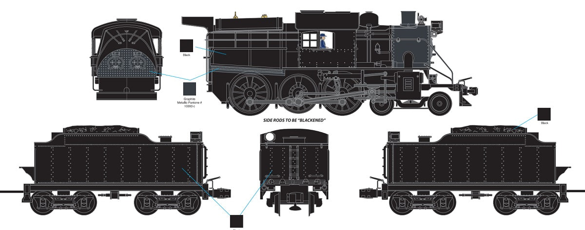 Lionel 2331650 - Legacy Camelback Steam Locomotive "Unlettered" - Custom Run for MrMuffin'sTrains