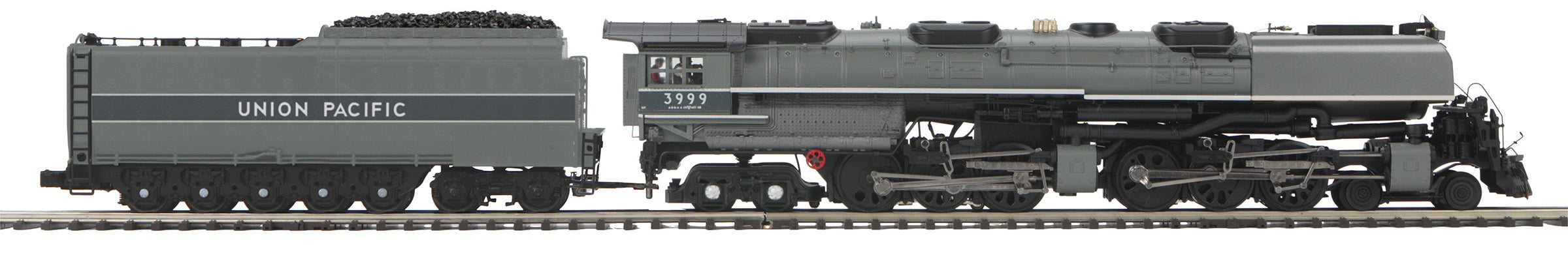 MTH 20-3893-1 - 4-6-6-4 Challenger Steam Engine "Union Pacific" #3999 w/ PS3 + Smoke Deflectors (Two-Tone Gray w/ Silver Stripes - Coal Tender)