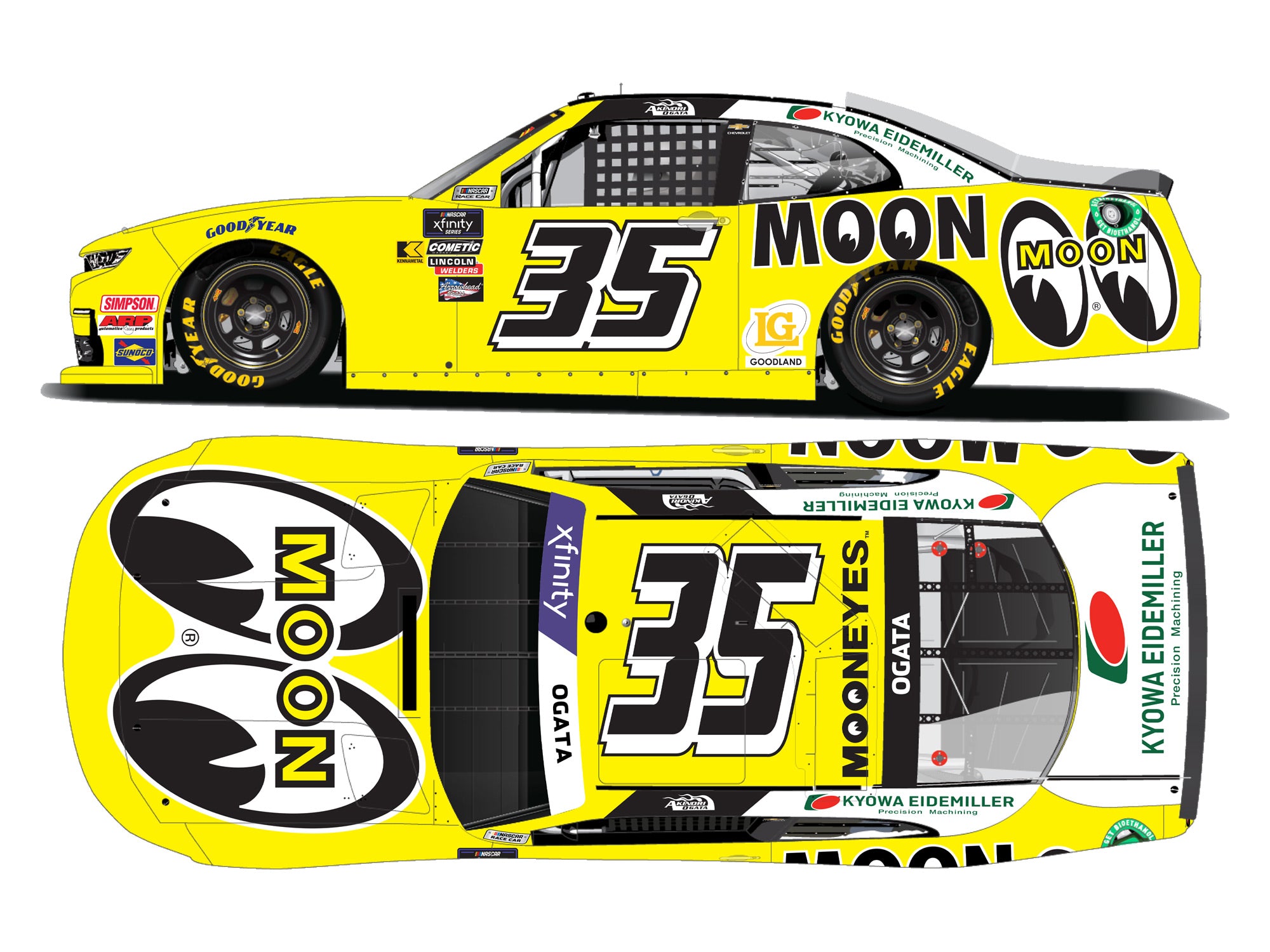 Lionel Racing - NASCAR Xfinity Series 2024 - Akinori Ogata - #35 Mooneyes
