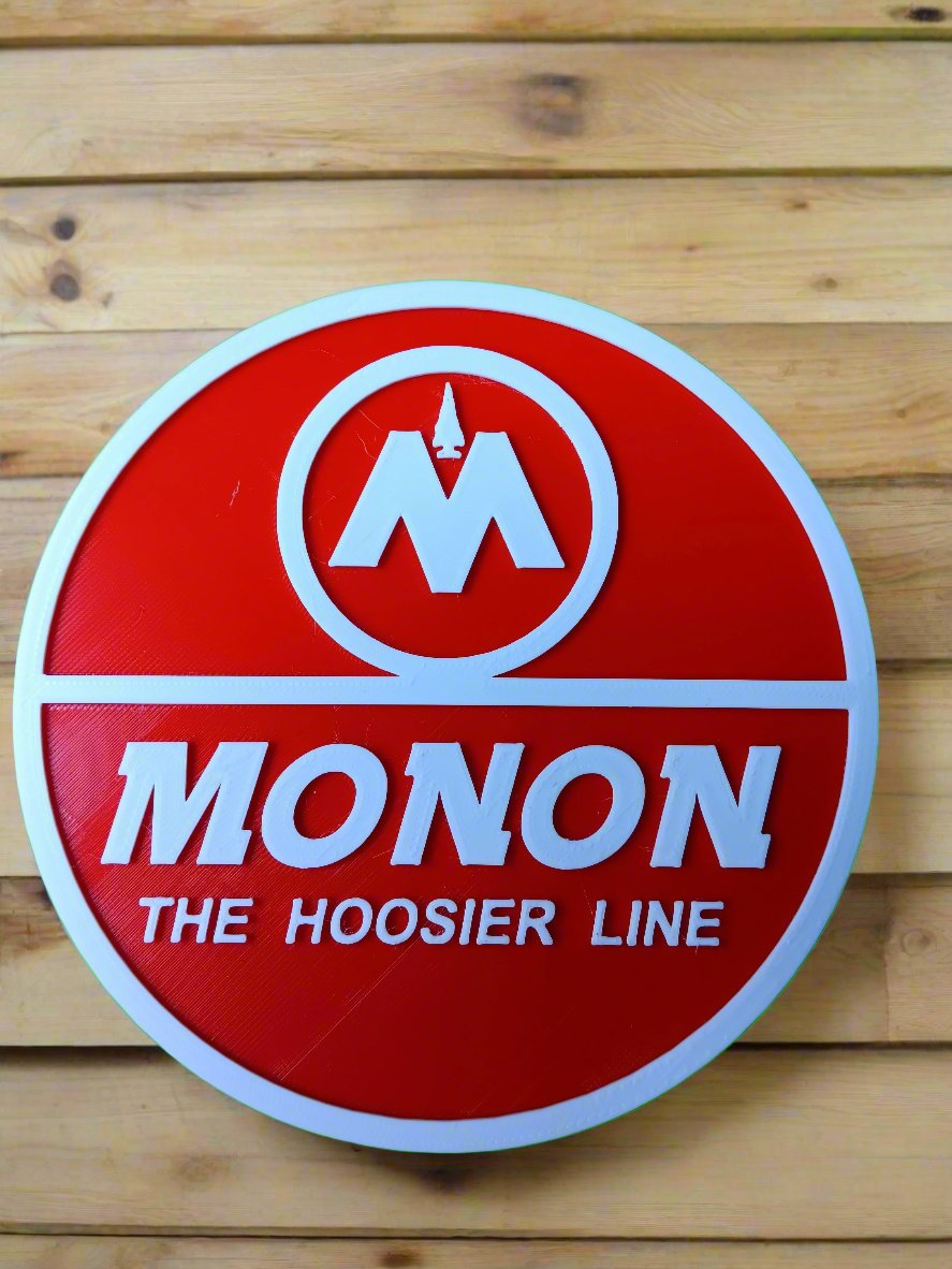 Trackside 3D #02 - 3D Printed Railroad Signs "Monon" (The Hoosier Line)